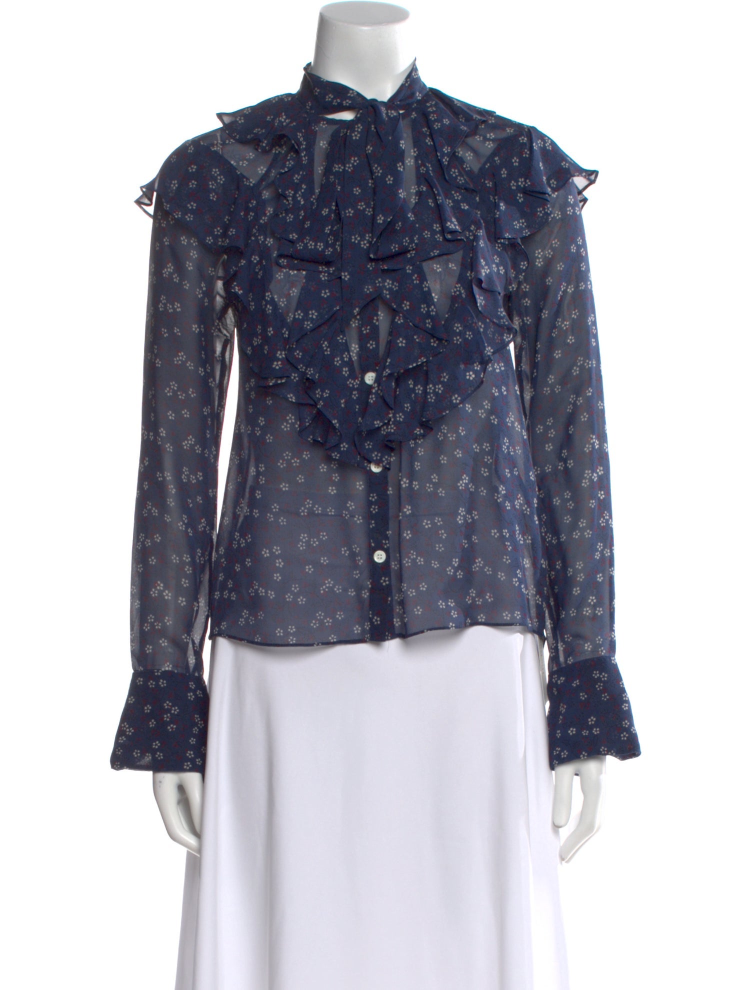 Veronica Beard Silk Floral Print Blouse