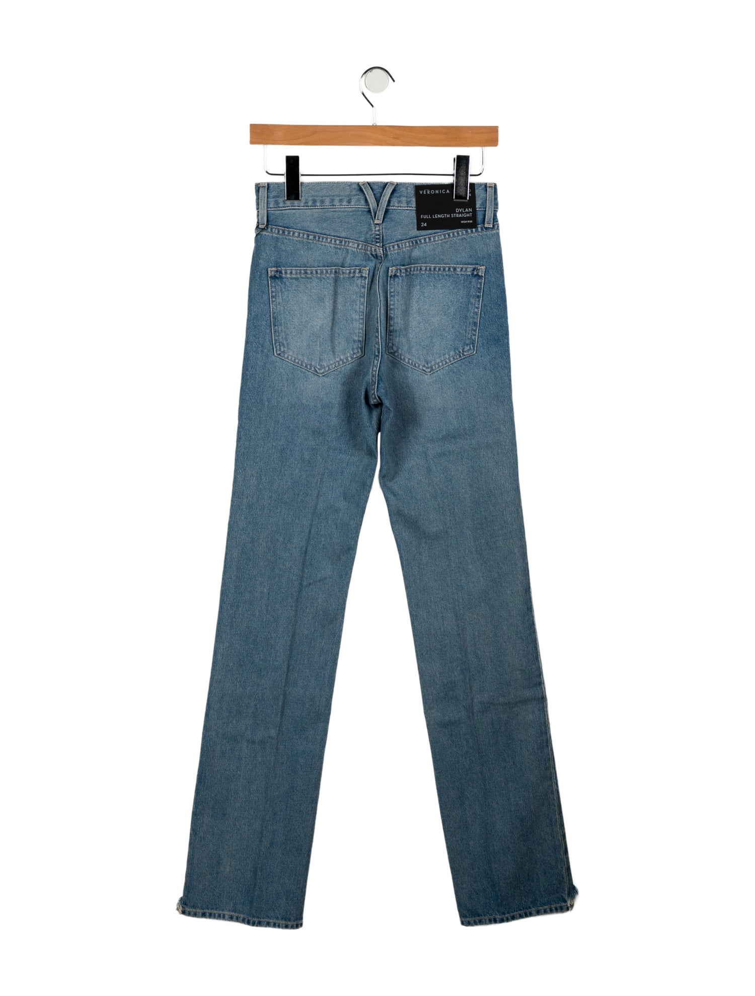 Veronica Beard Mid-Rise Straight Leg Jeans