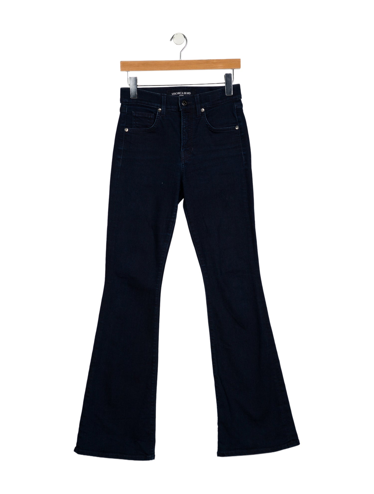 Veronica Beard Mid-Rise Wide Leg Jeans