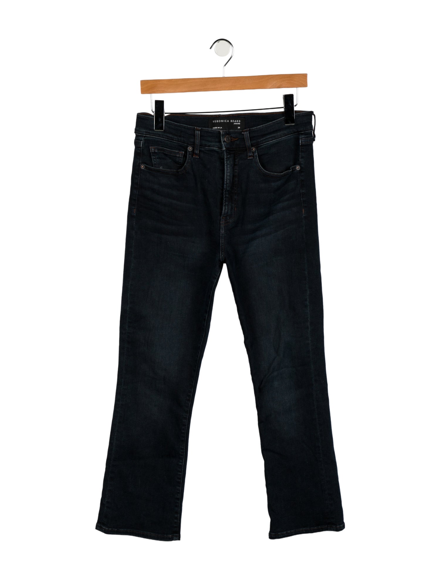 Veronica Beard High-Rise Straight Leg Jeans