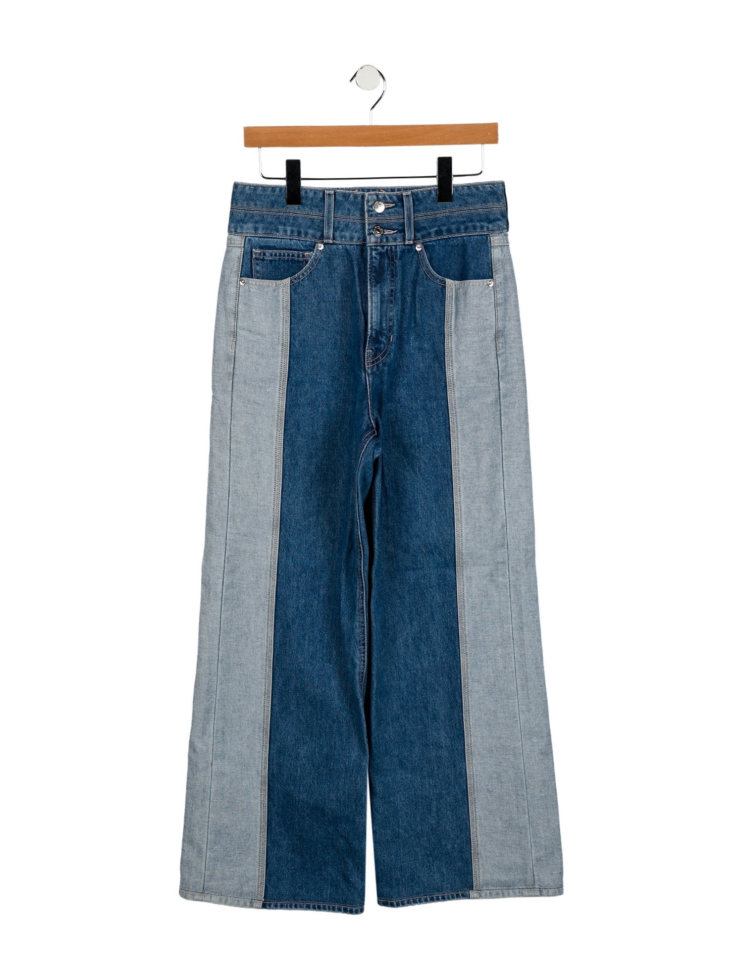 Veronica Beard High-Rise Wide Leg Jeans