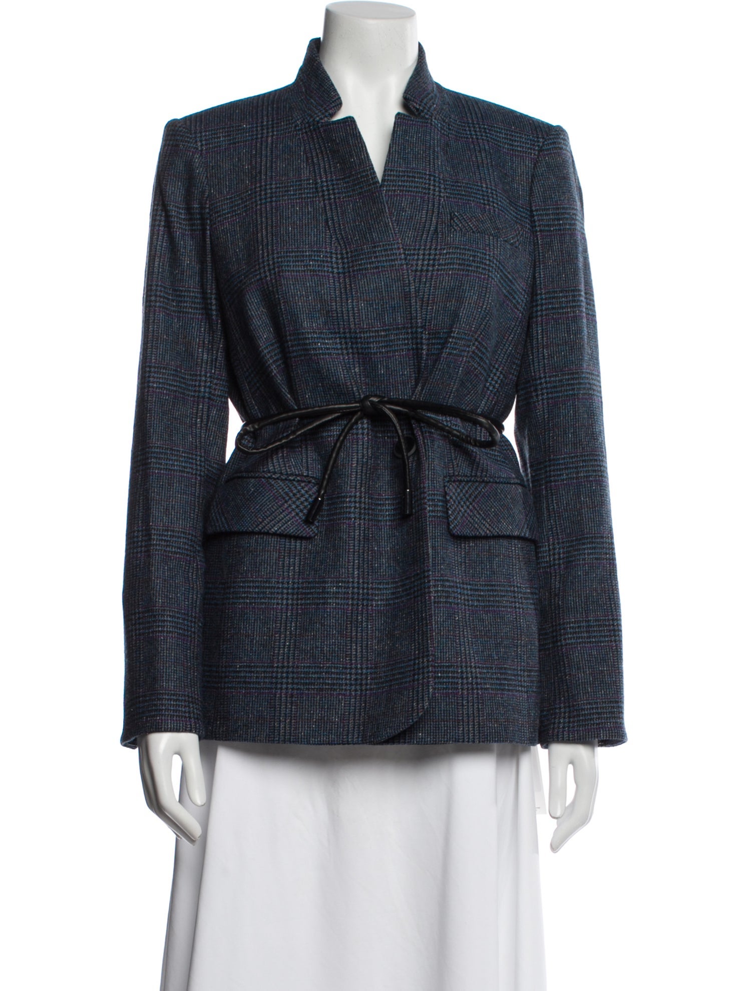 Veronica Beard Wool Plaid Print Blazer w/ Tags