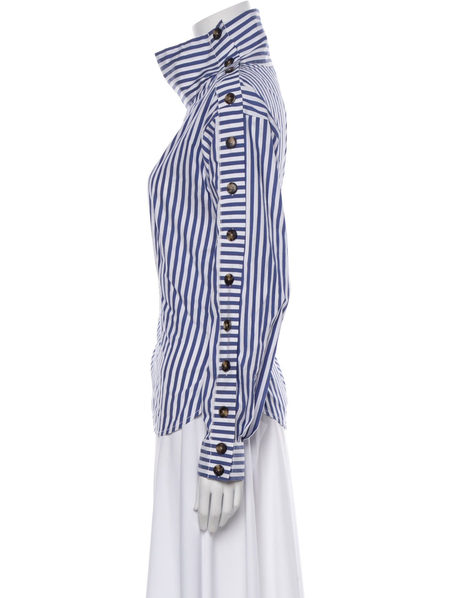 Veronica Beard Striped Turtleneck Top