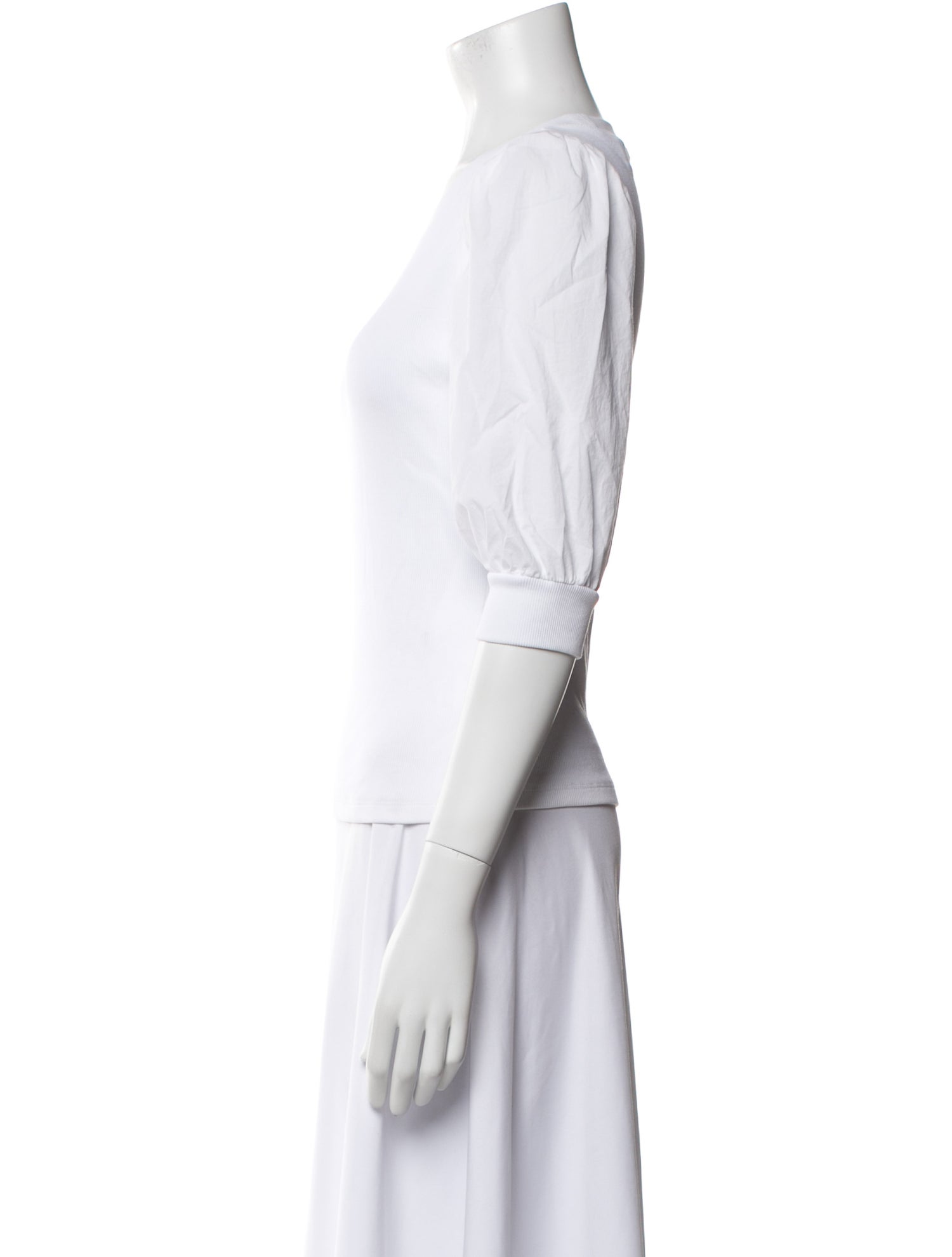 Veronica Beard Crew Neck Three-Quarter Sleeve Top