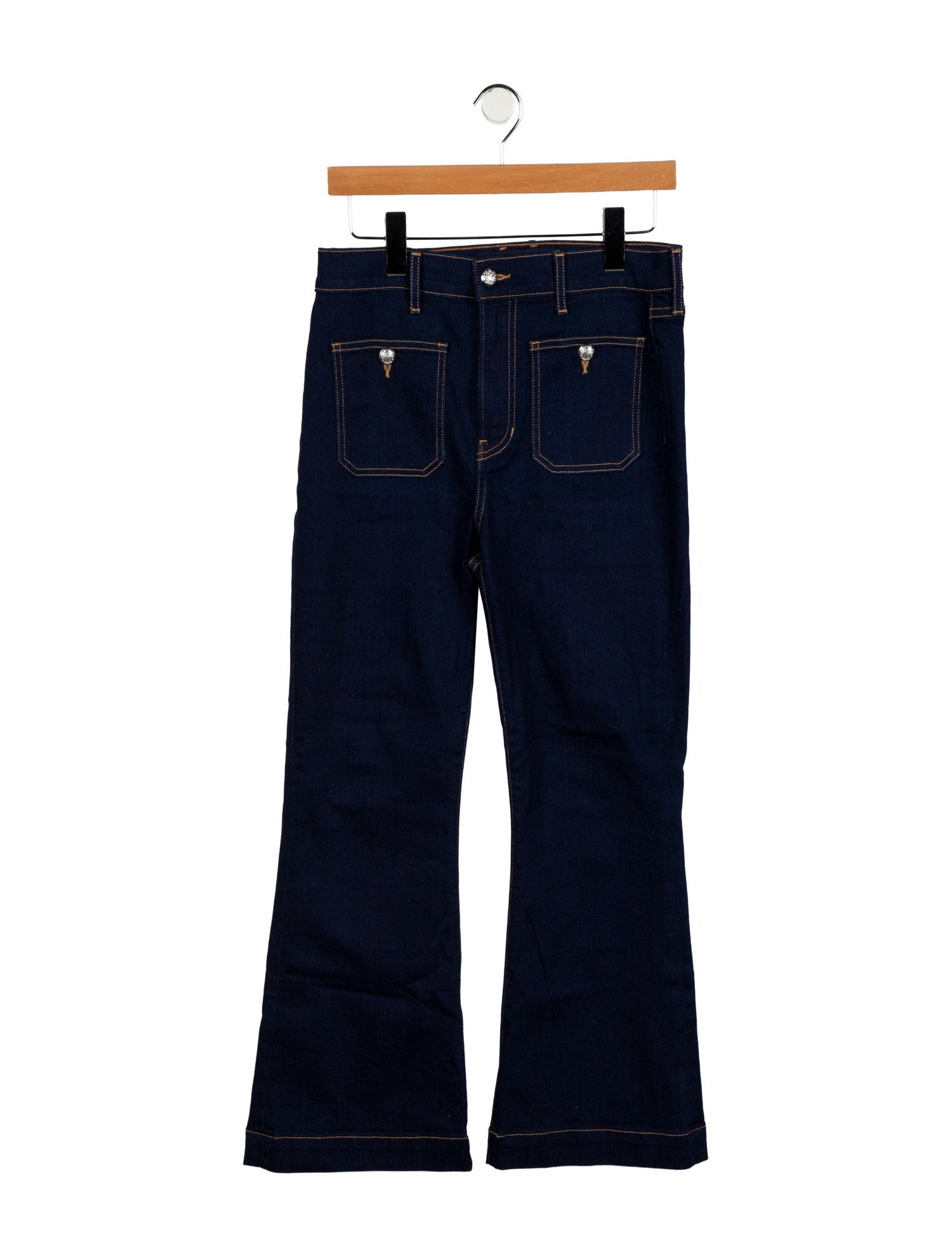 Veronica Beard High-Rise Wide Leg Jeans