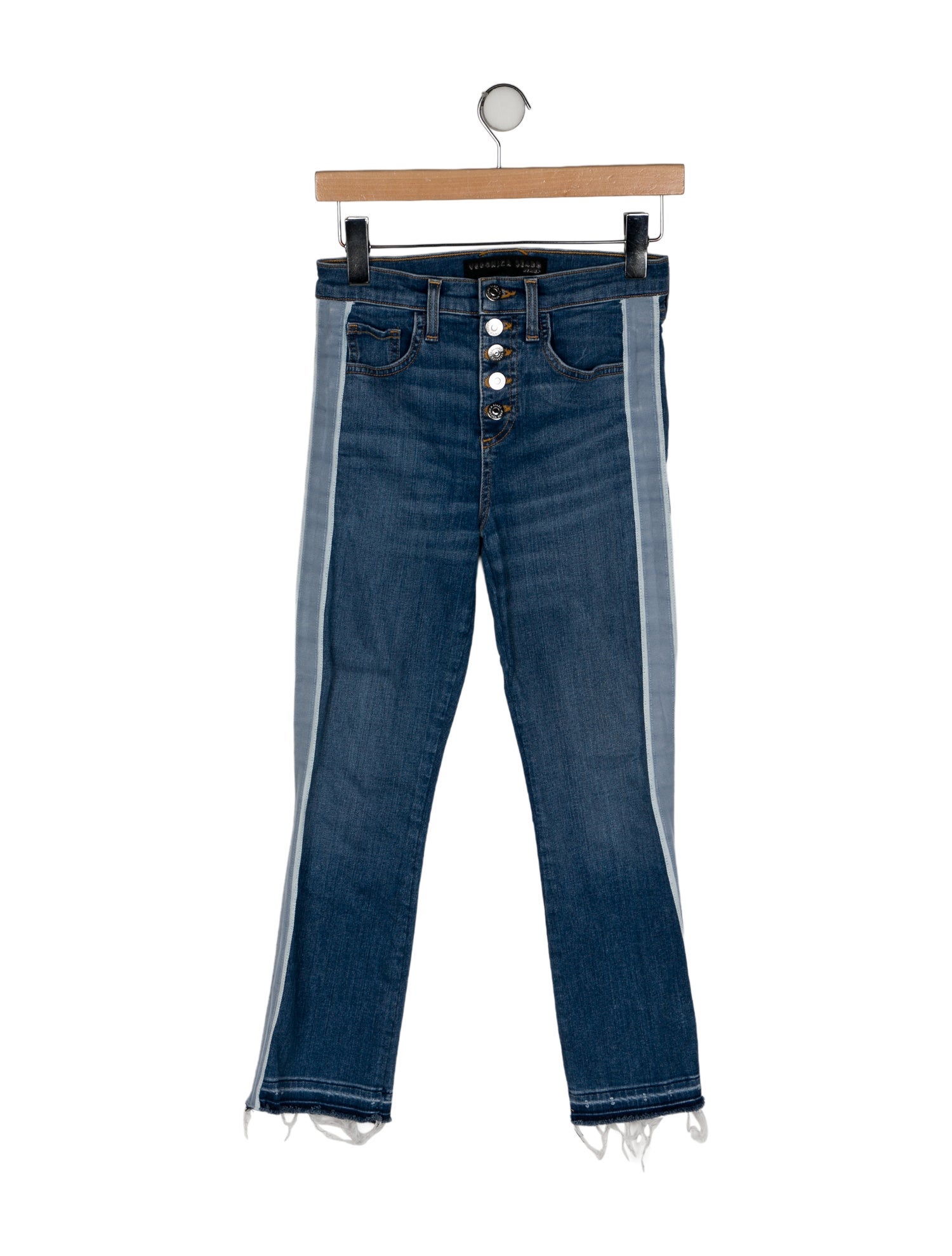 Veronica Beard Mid-Rise Straight Leg Jeans