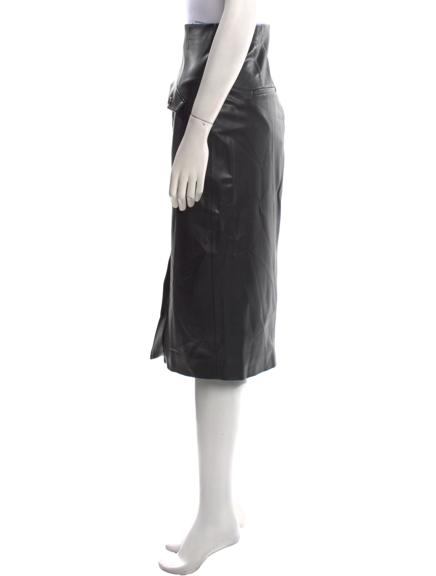 Veronica Beard Leather Trim Embellishment Knee-Length Skirt w/ Tags