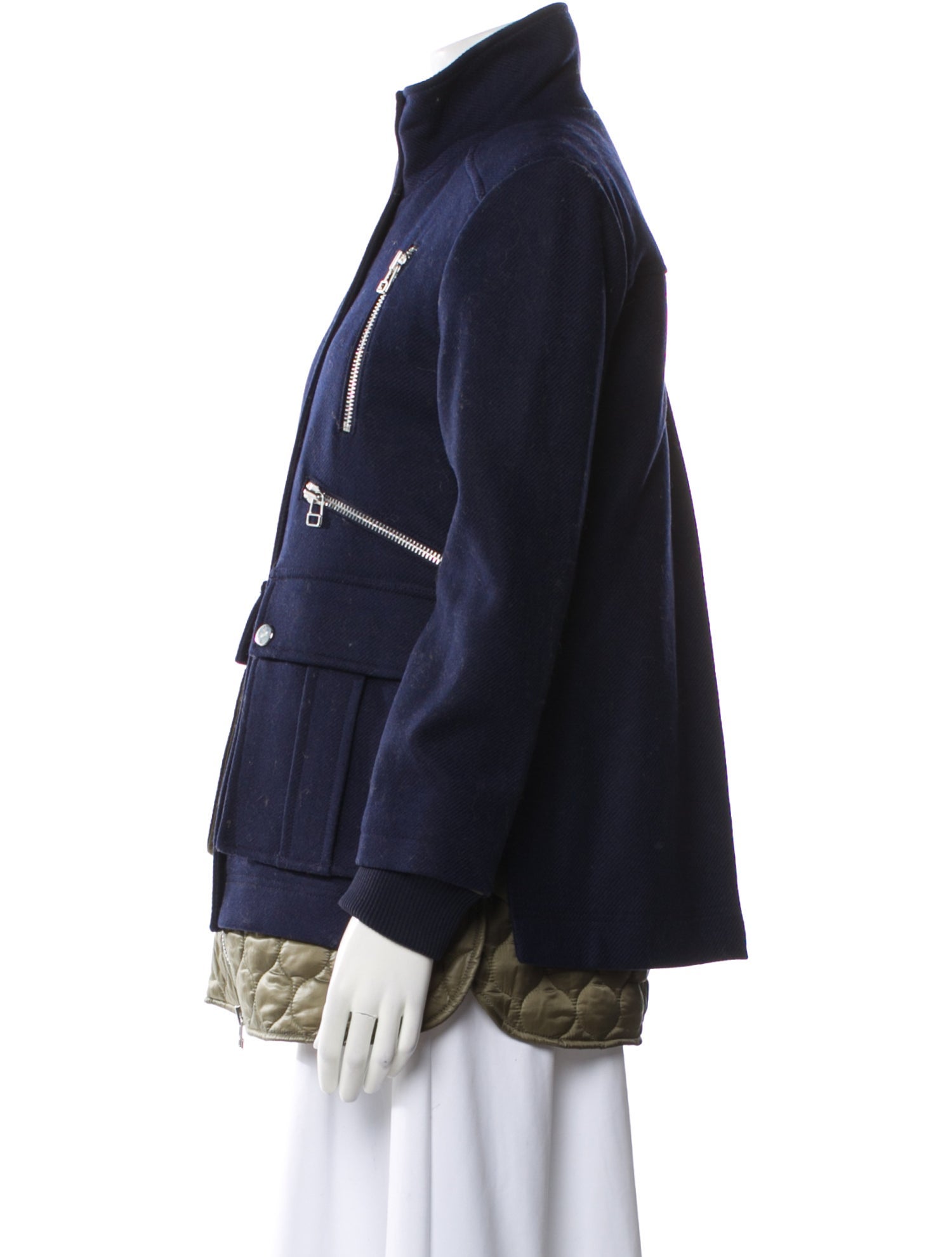 Veronica Beard Wool Plaid Print Coat