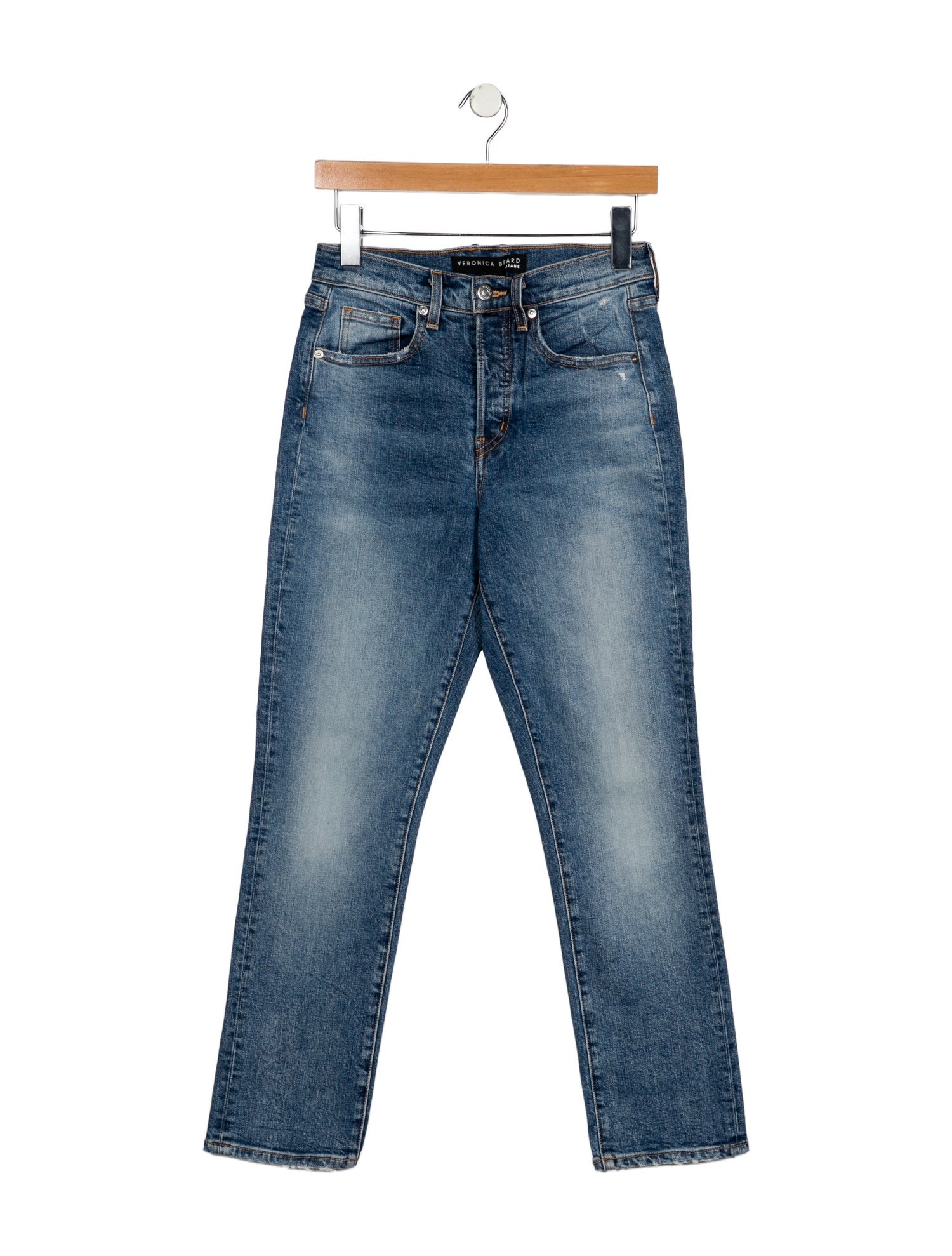 Veronica Beard Mid-Rise Straight Leg Jeans