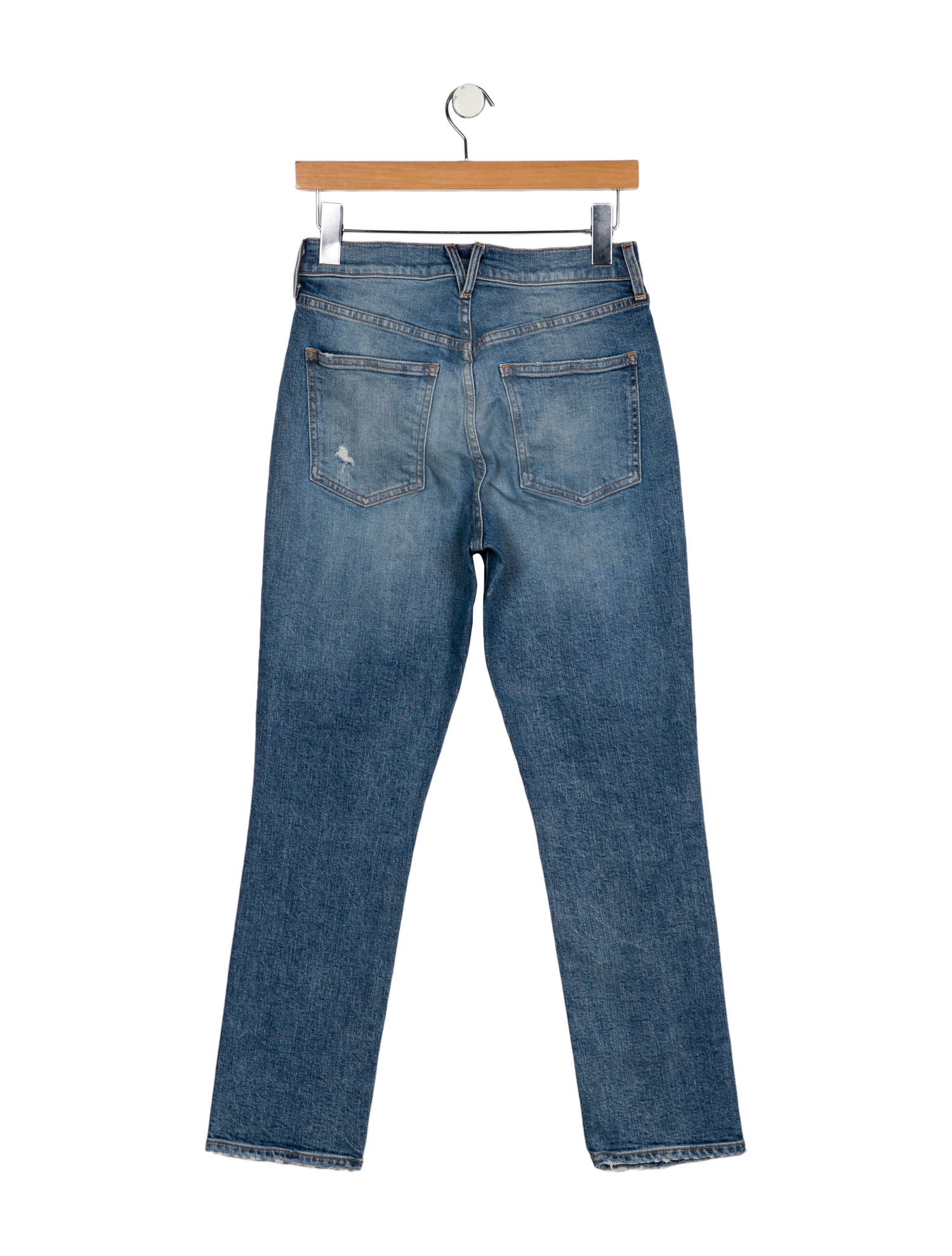 Veronica Beard Mid-Rise Straight Leg Jeans