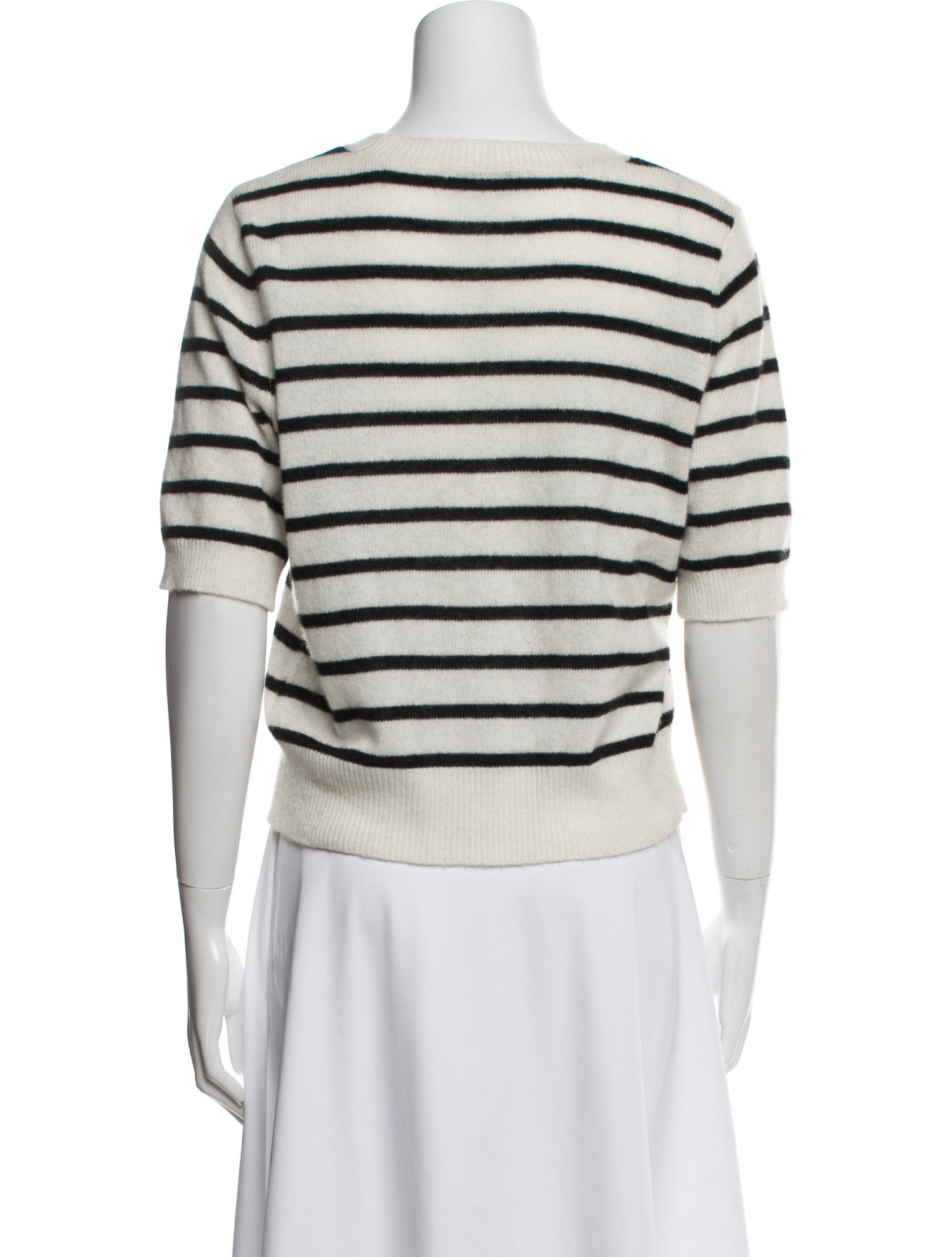 Veronica Beard Cashmere Striped Crop Top