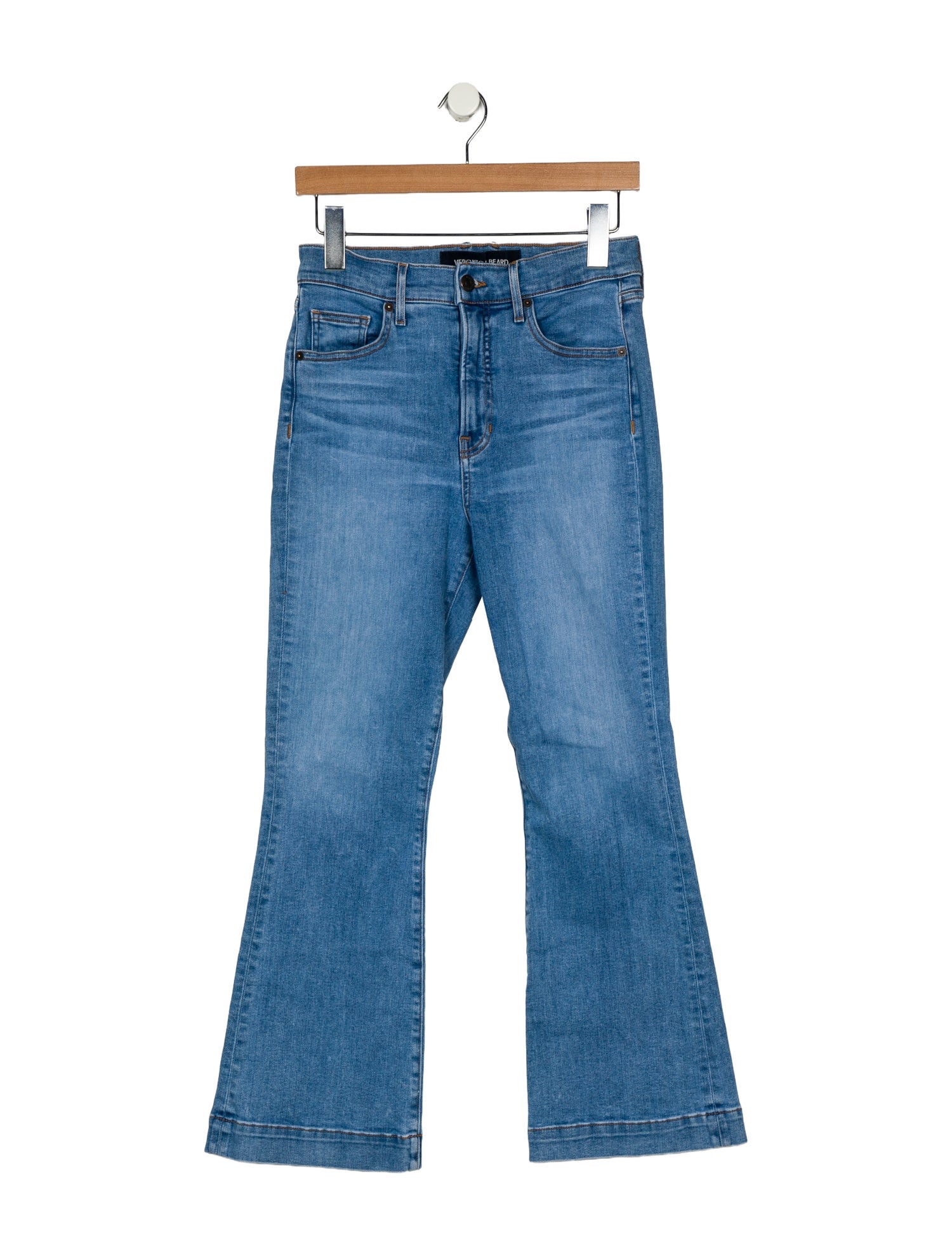 Veronica Beard Mid-Rise Straight Leg Jeans
