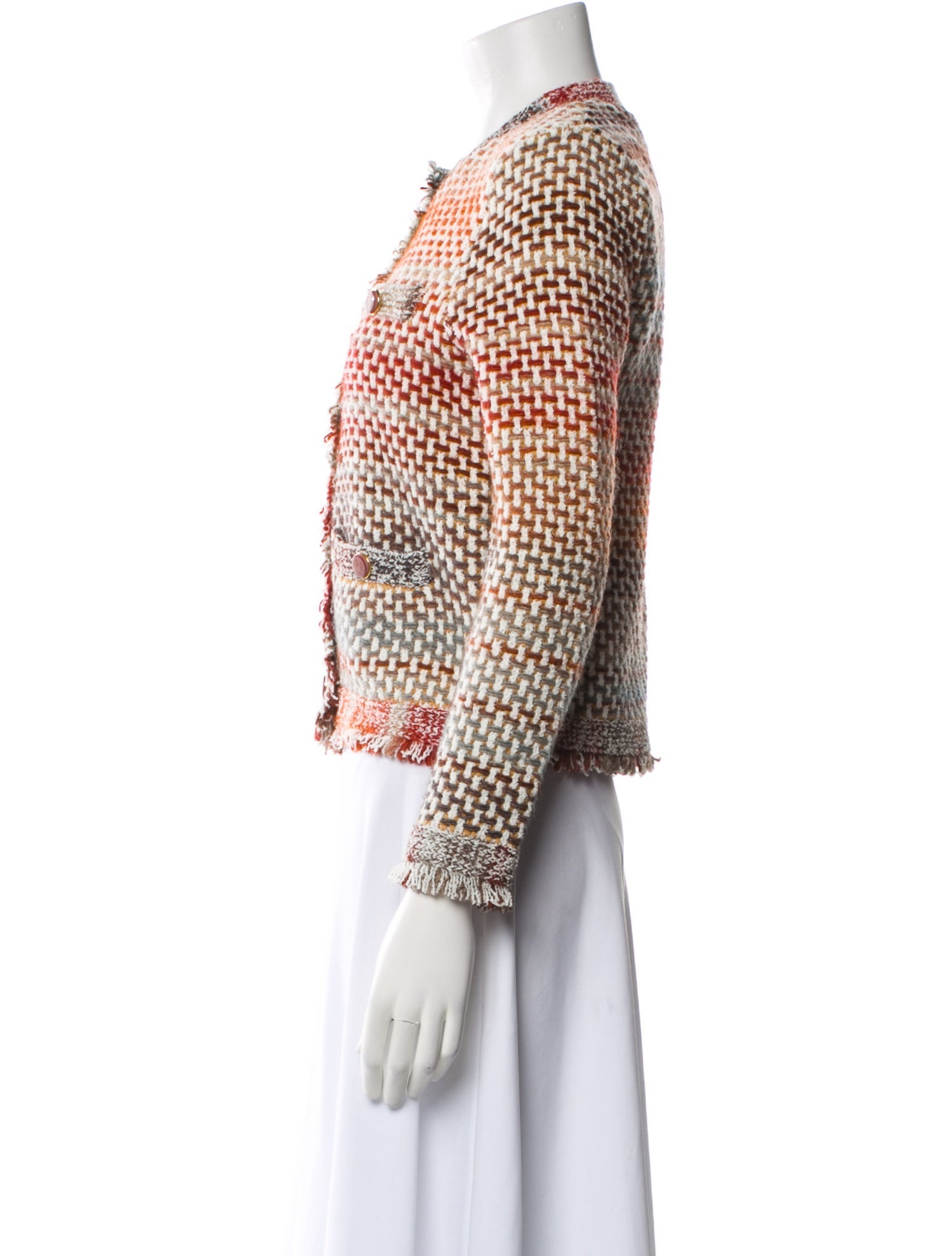 Veronica Beard Tweed Pattern Evening Jacket