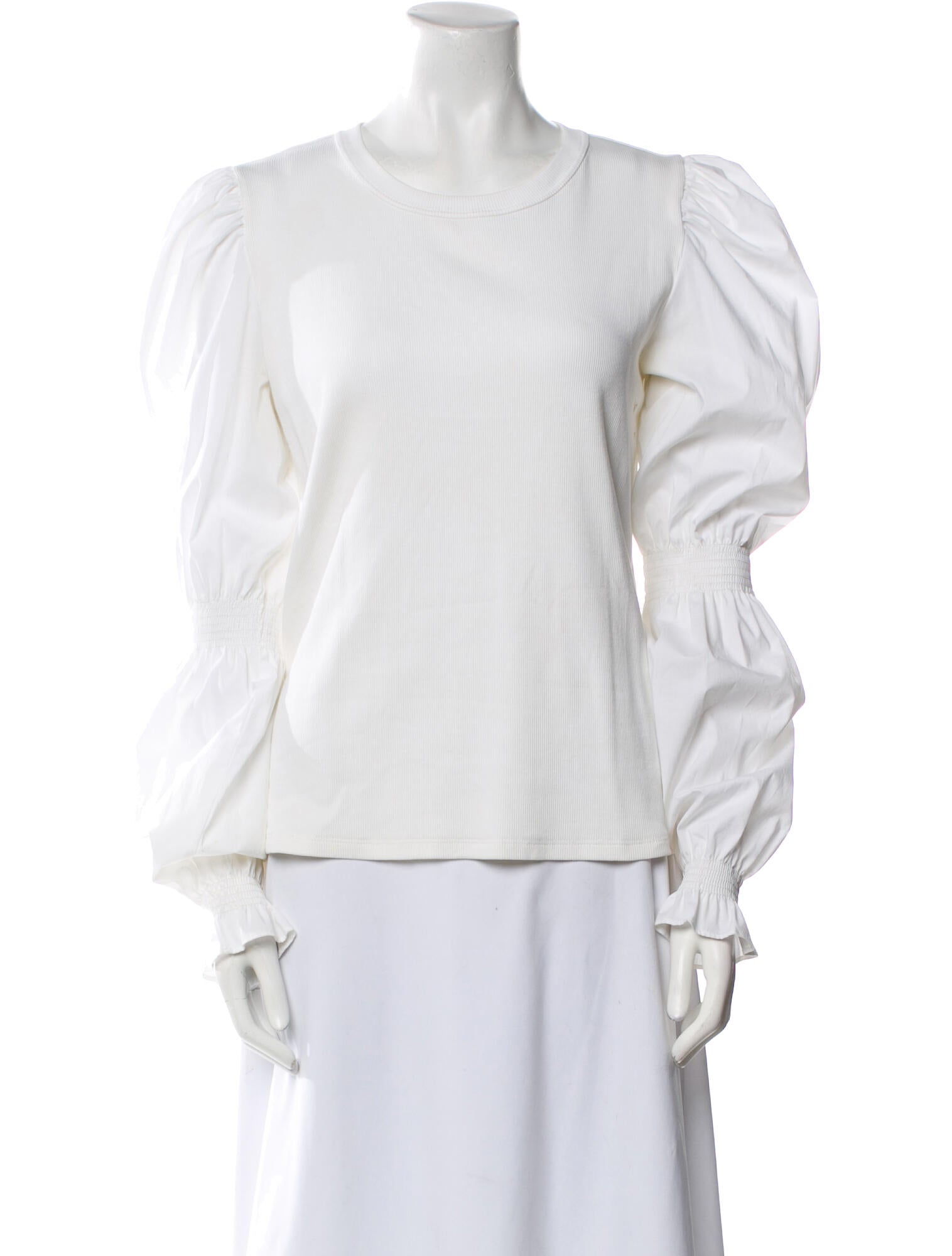 Veronica Beard Scoop Neck Long Sleeve Top