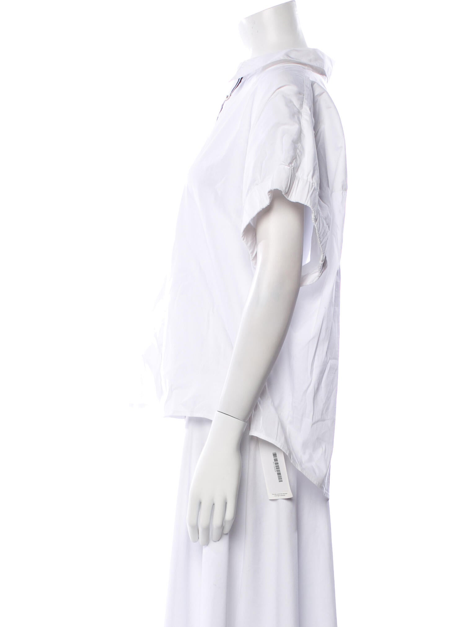 Veronica Beard Short Sleeve Button-Up Top