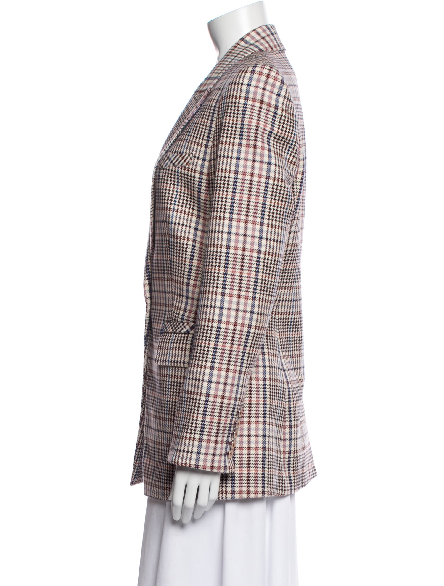 Veronica Beard Plaid Print Blazer