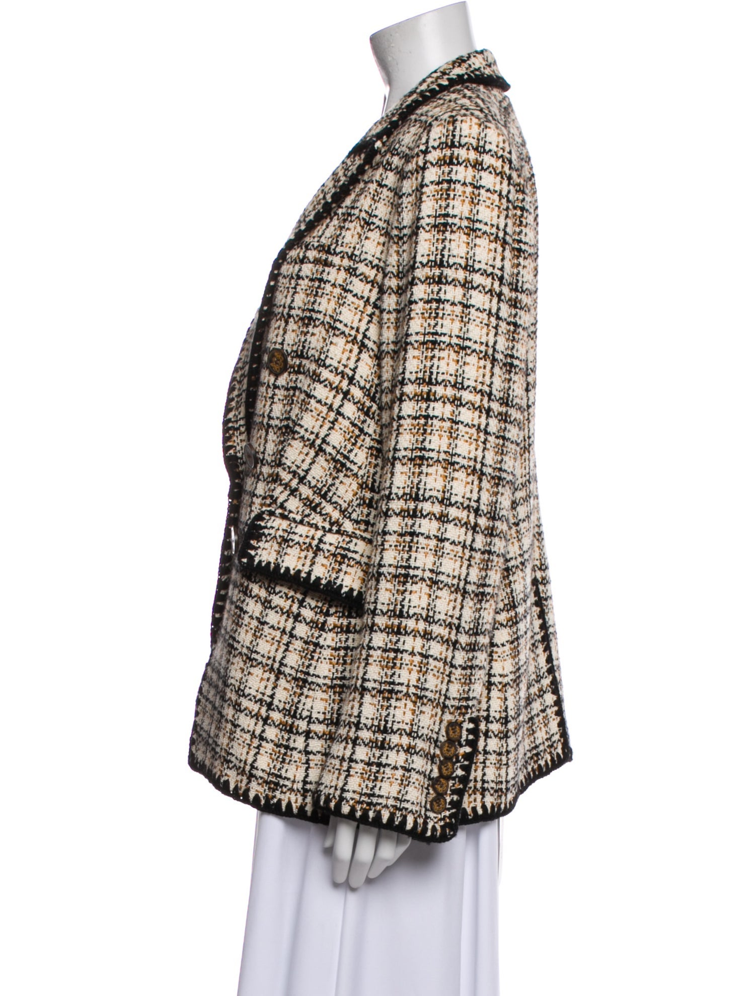 Veronica Beard Plaid Print Blazer