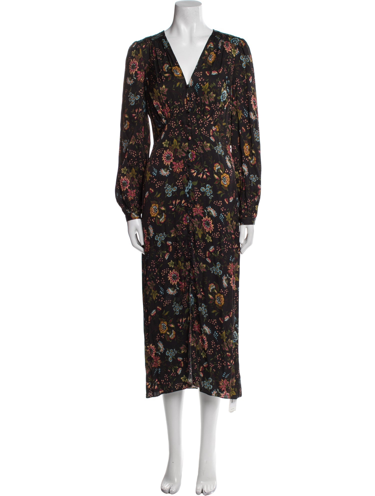 Veronica Beard Floral Print Long Dress
