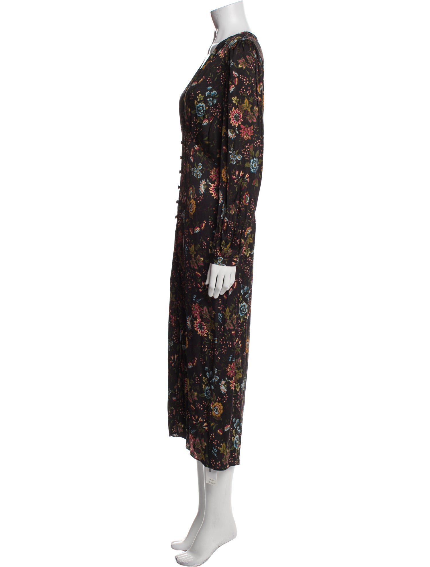 Veronica Beard Floral Print Long Dress