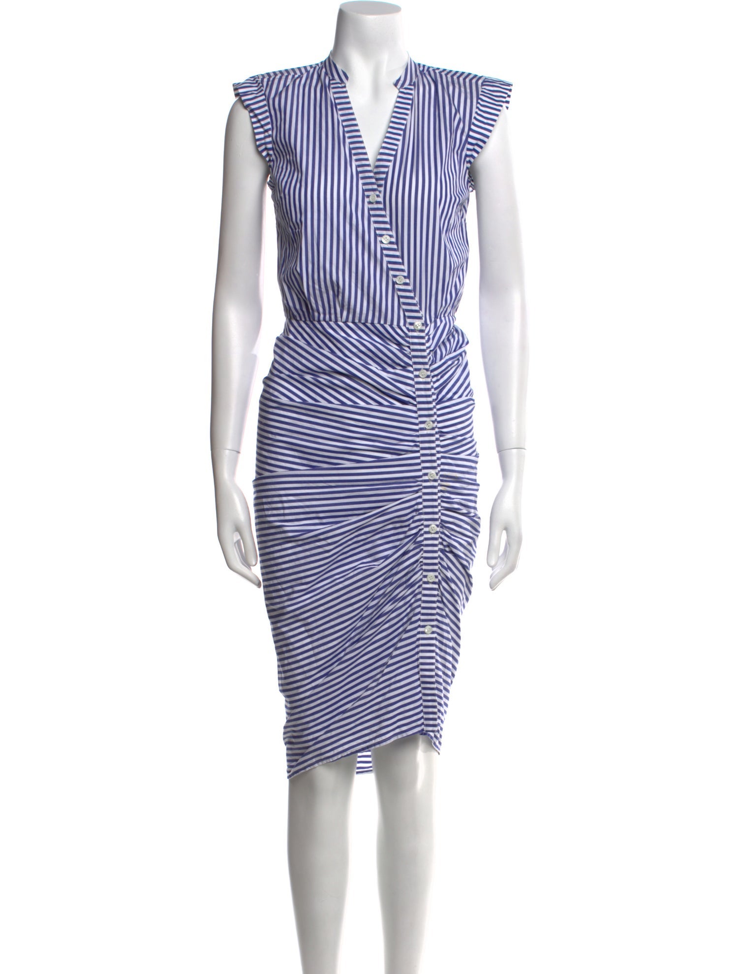 Veronica Beard Striped Midi Length Dress
