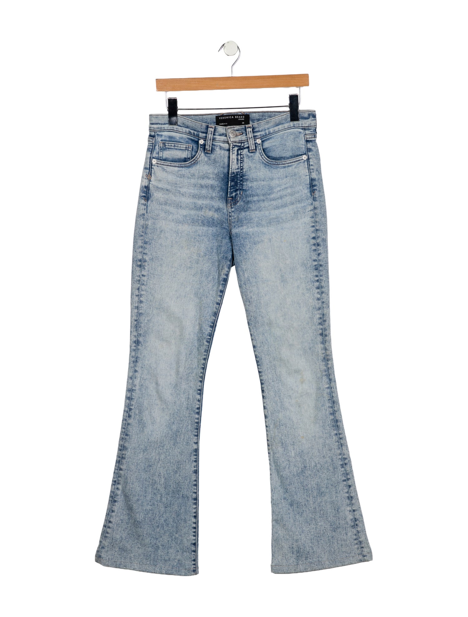 Veronica Beard Mid-Rise Wide Leg Jeans