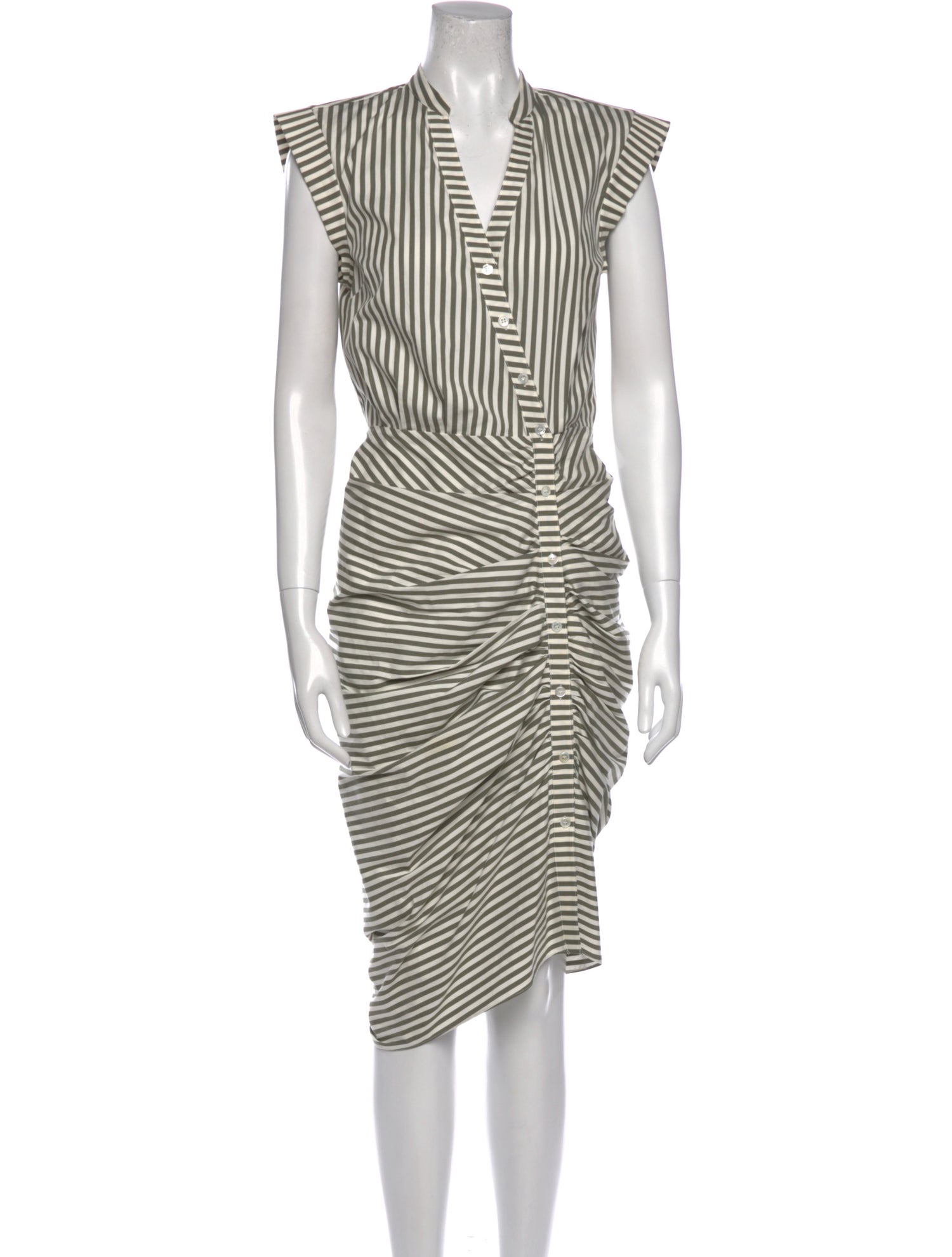 Veronica Beard Striped Midi Length Dress