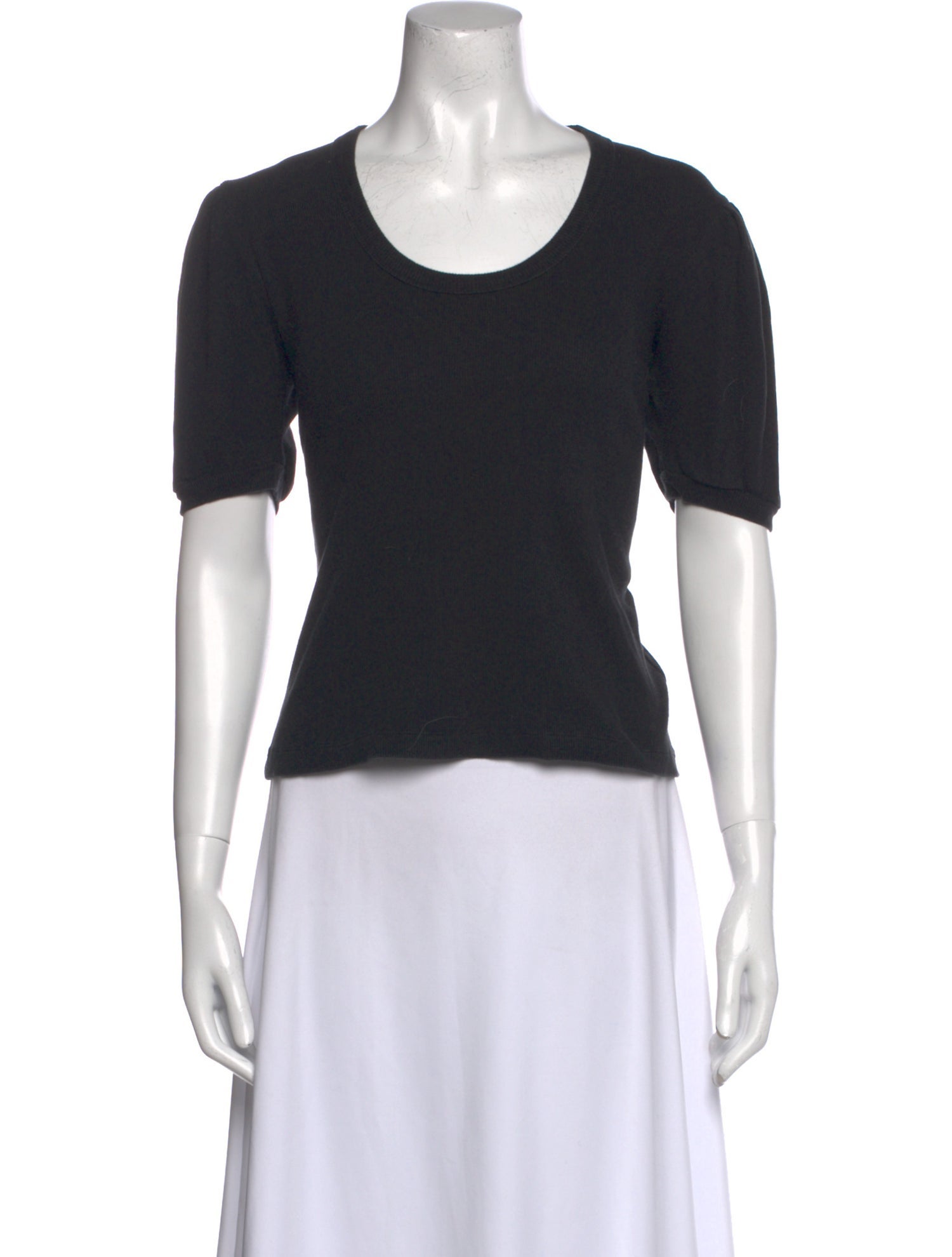 Veronica Beard Scoop Neck Short Sleeve T-Shirt