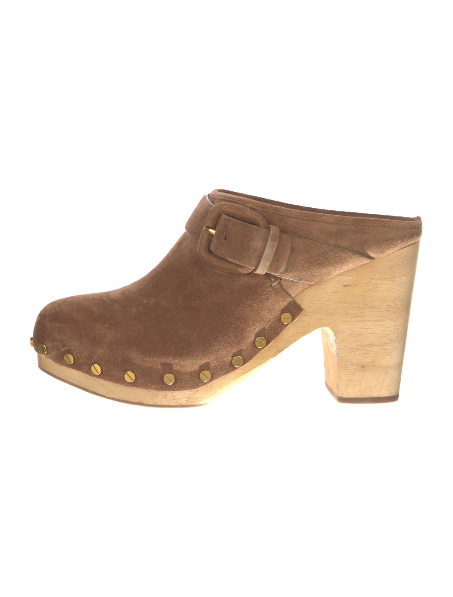 Veronica Beard Suede Studded Accents Mules