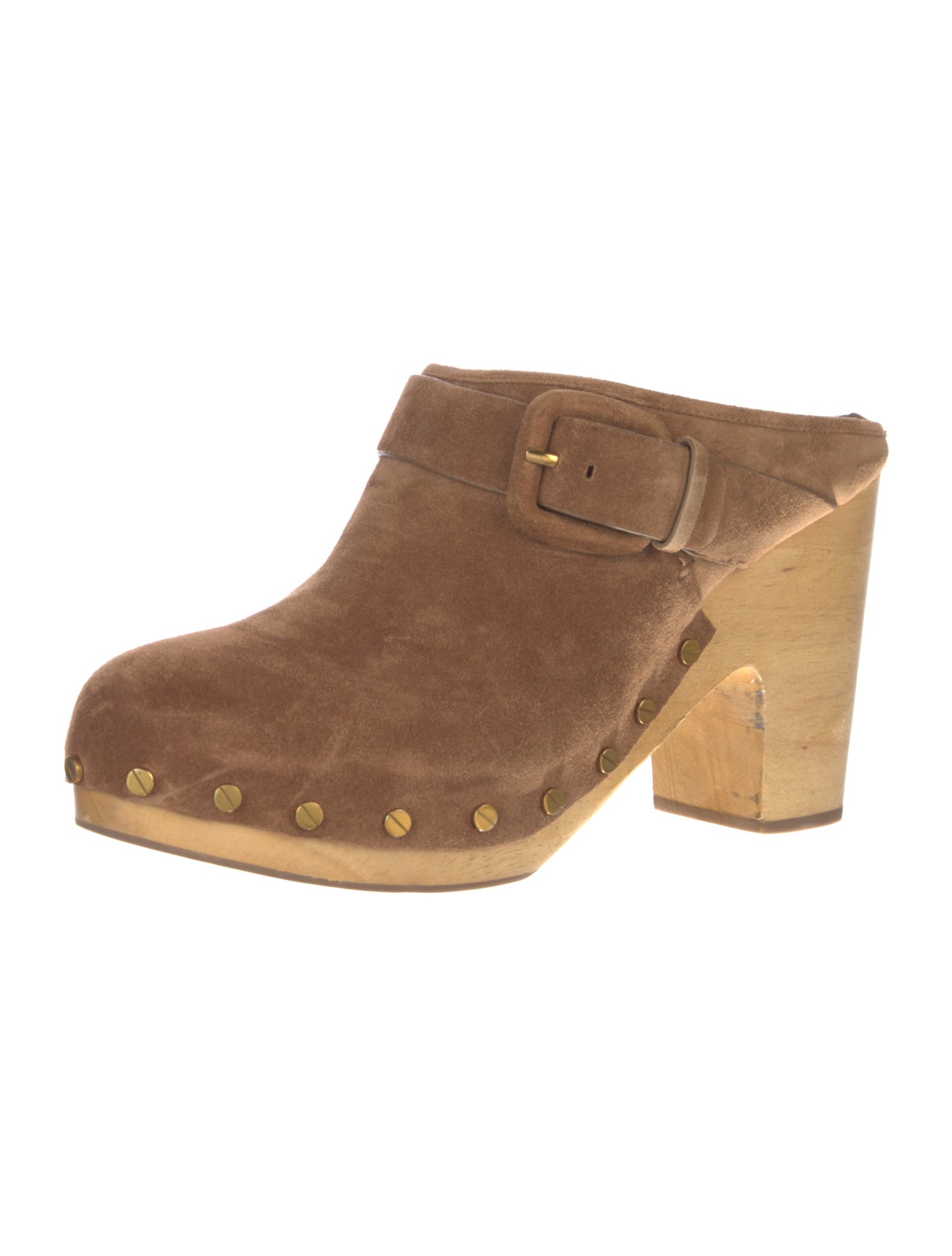 Veronica Beard Suede Studded Accents Mules