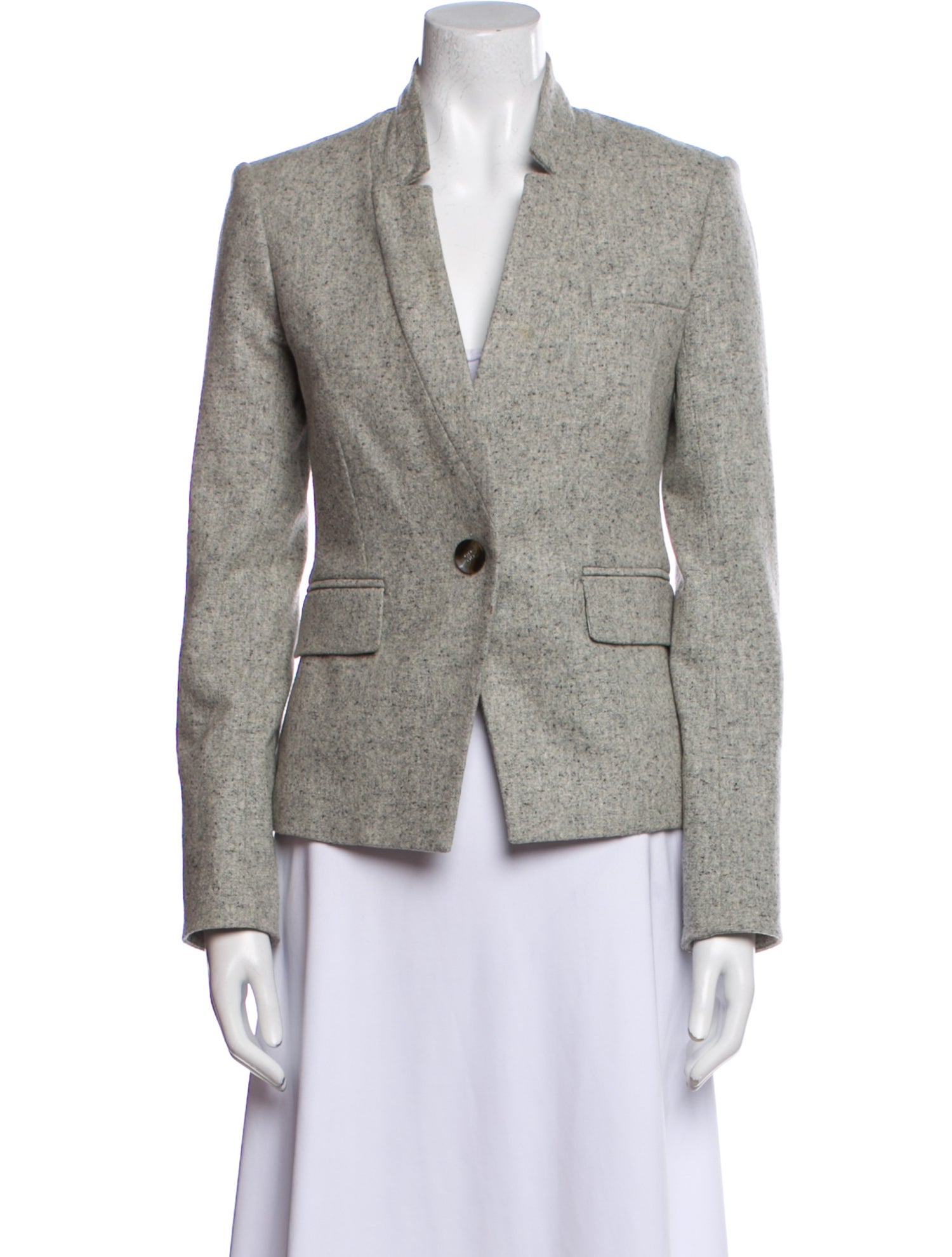 Veronica Beard Wool Tweed Pattern Blazer