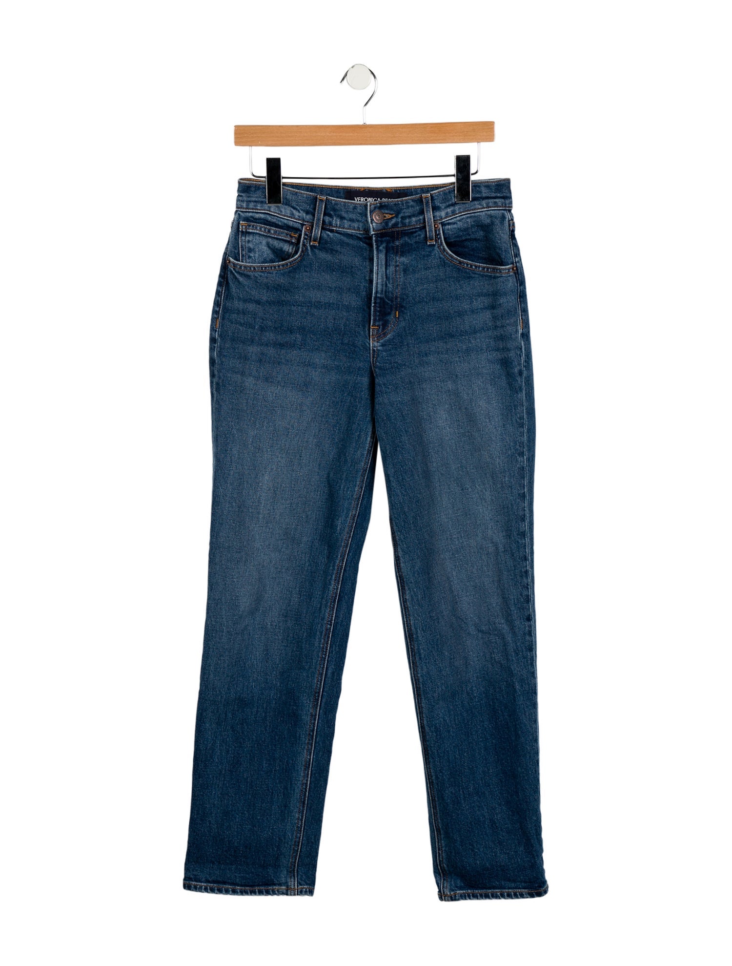 Veronica Beard Mid-Rise Straight Leg Jeans