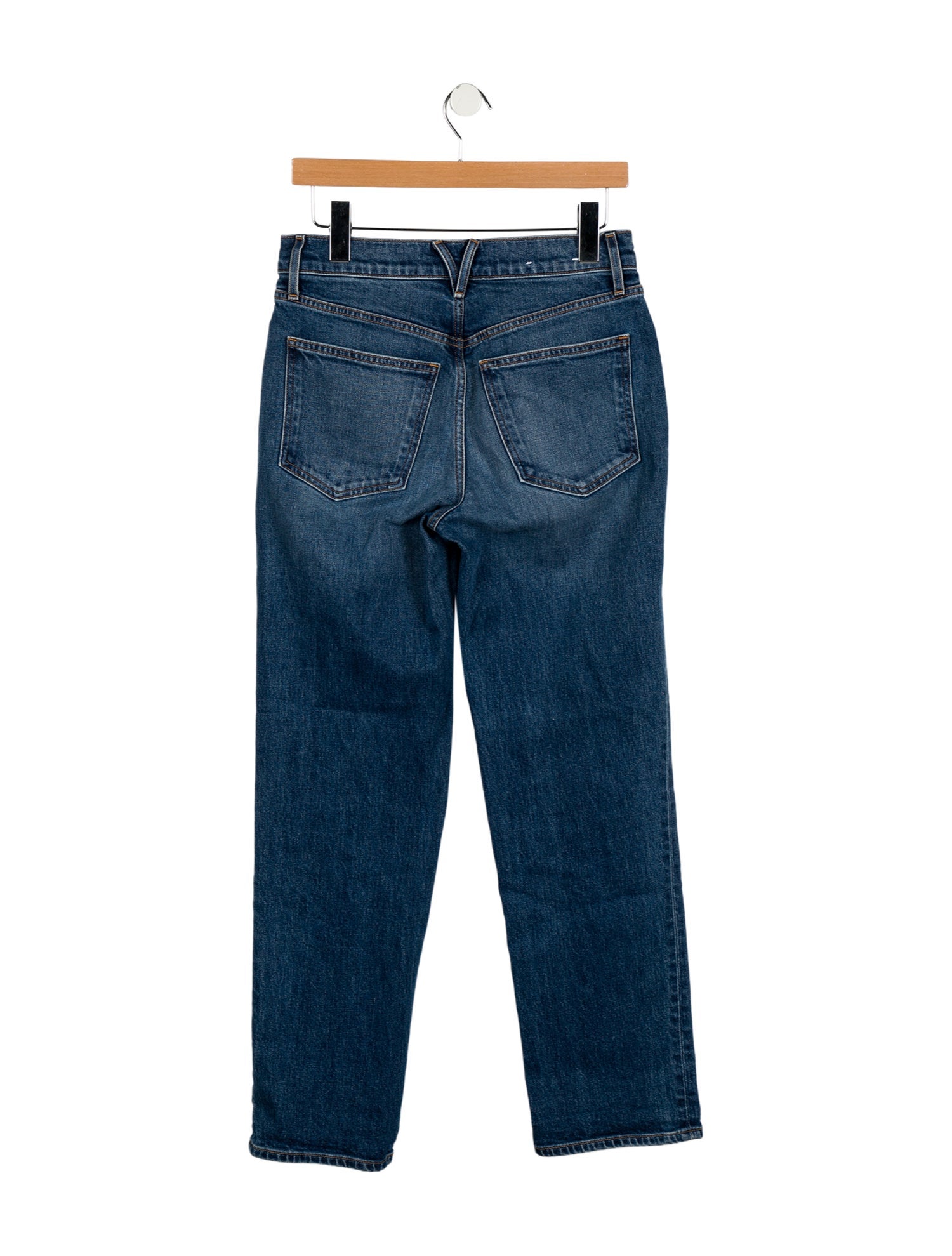Veronica Beard Mid-Rise Straight Leg Jeans