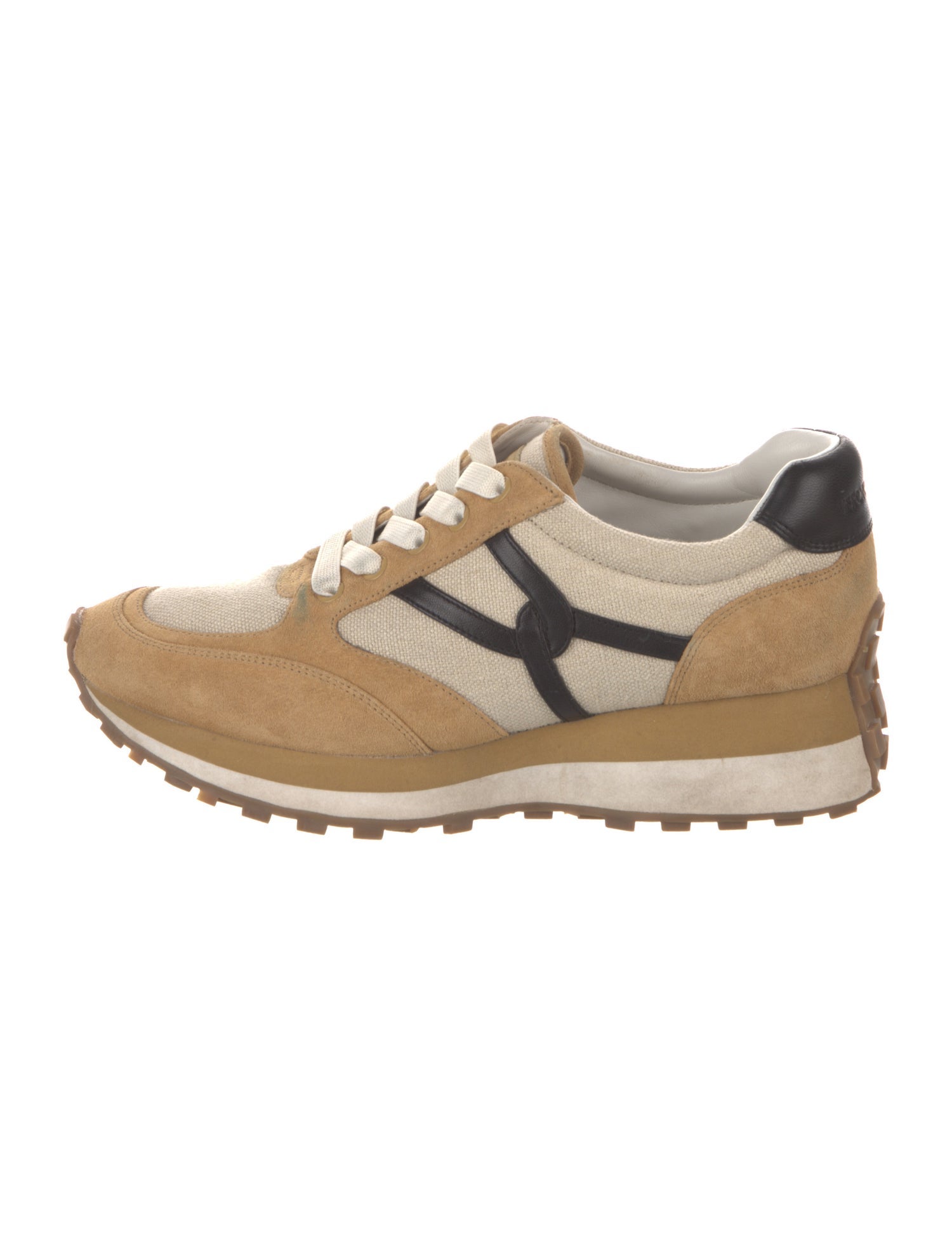 Veronica Beard Suede Colorblock Pattern Sneakers