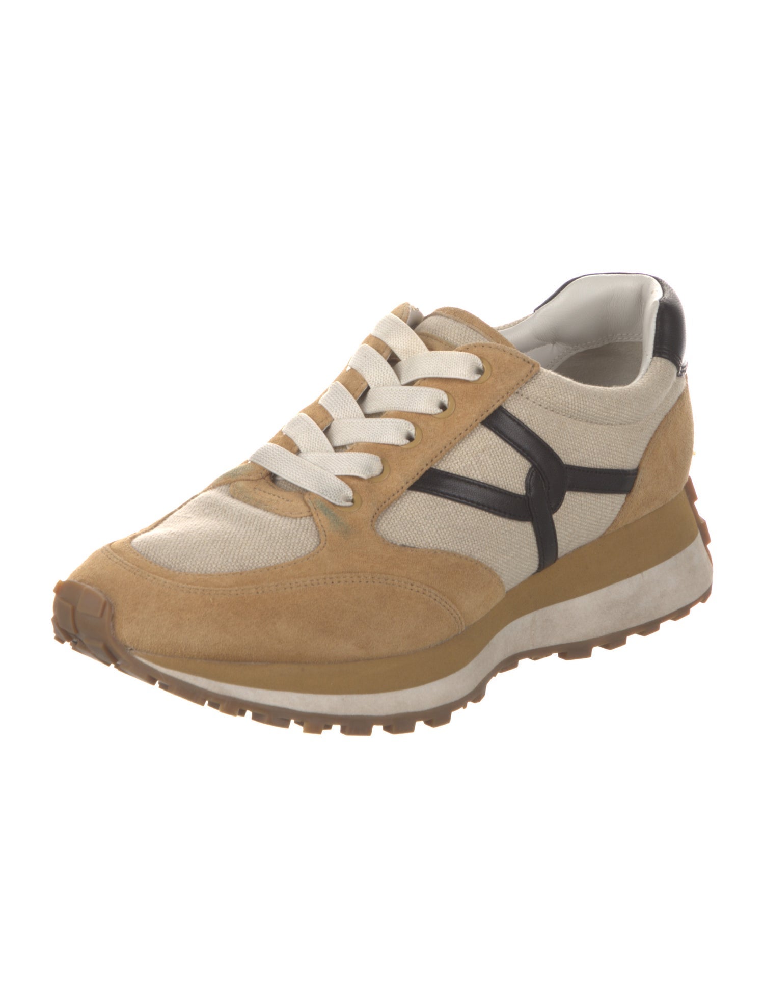 Veronica Beard Suede Colorblock Pattern Sneakers