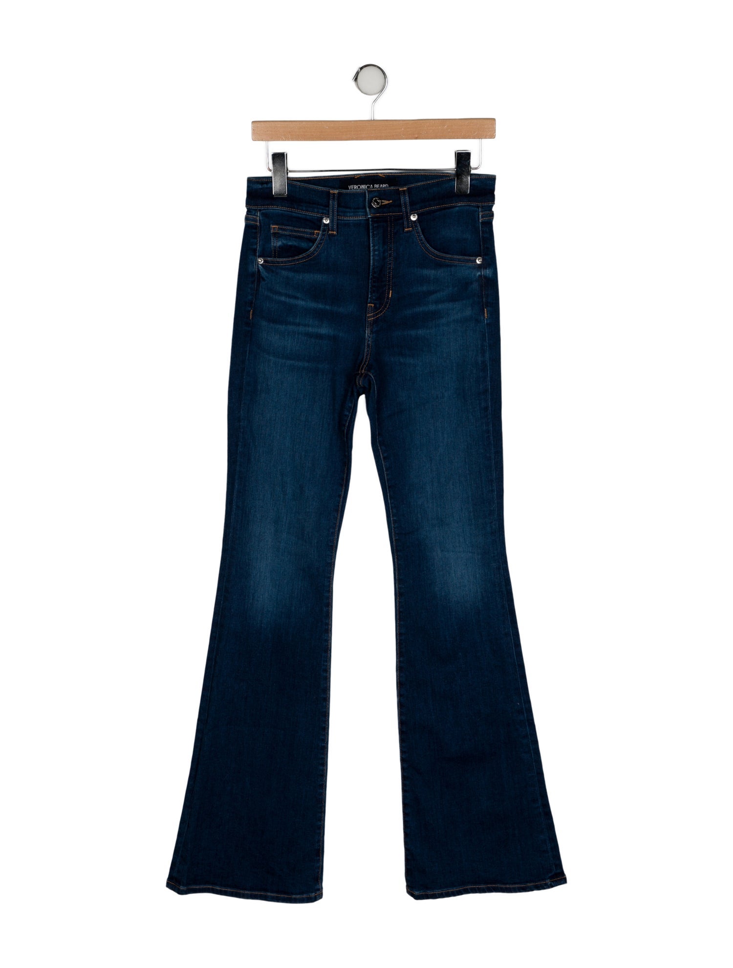 Veronica Beard Mid-Rise Wide Leg Jeans