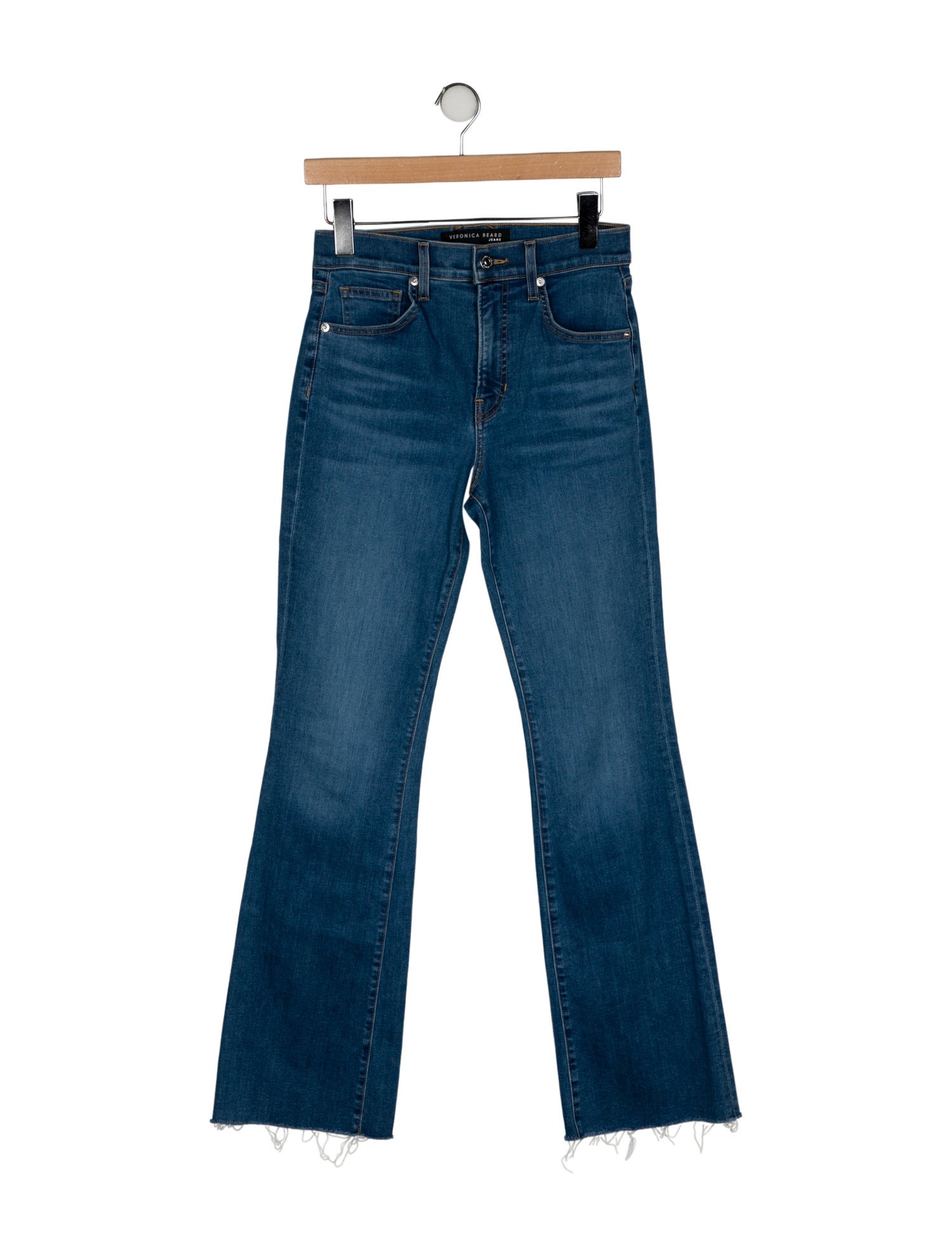 Veronica Beard Mid-Rise Wide Leg Jeans