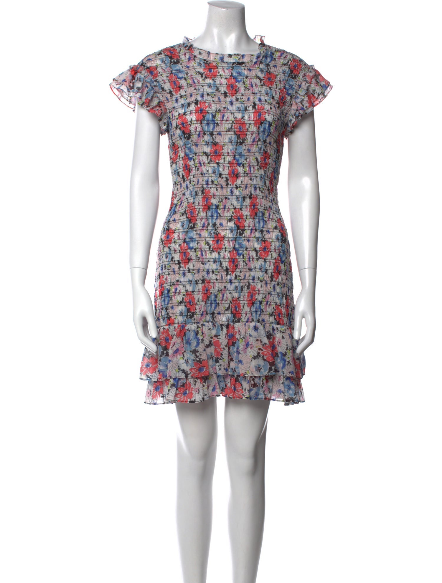 Veronica Beard Floral Print Mini Dress