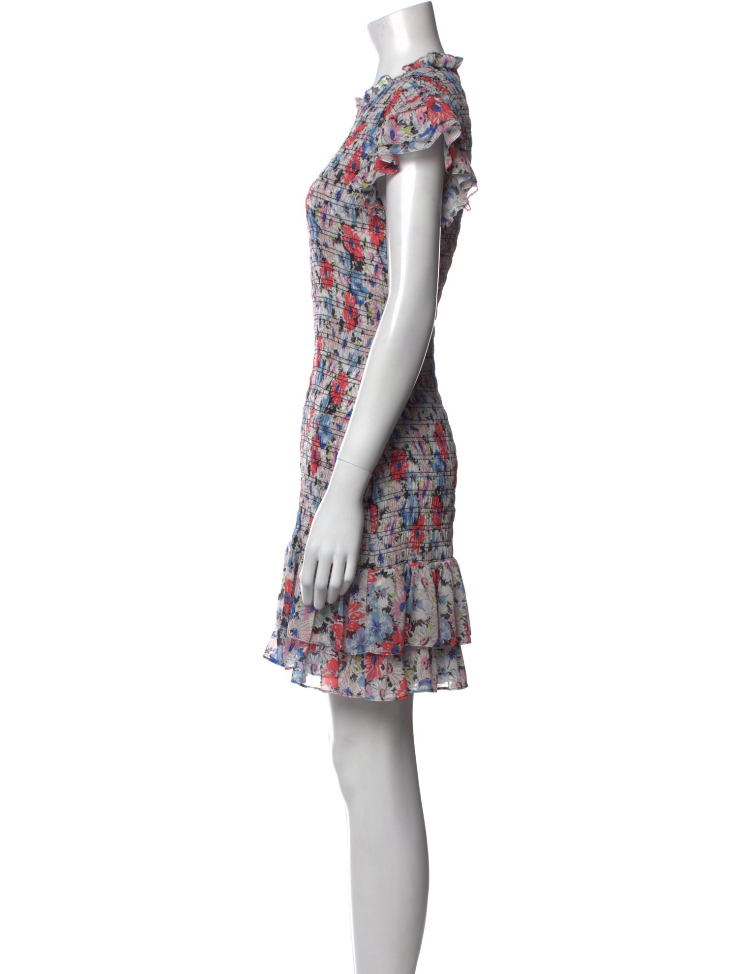 Veronica Beard Floral Print Mini Dress