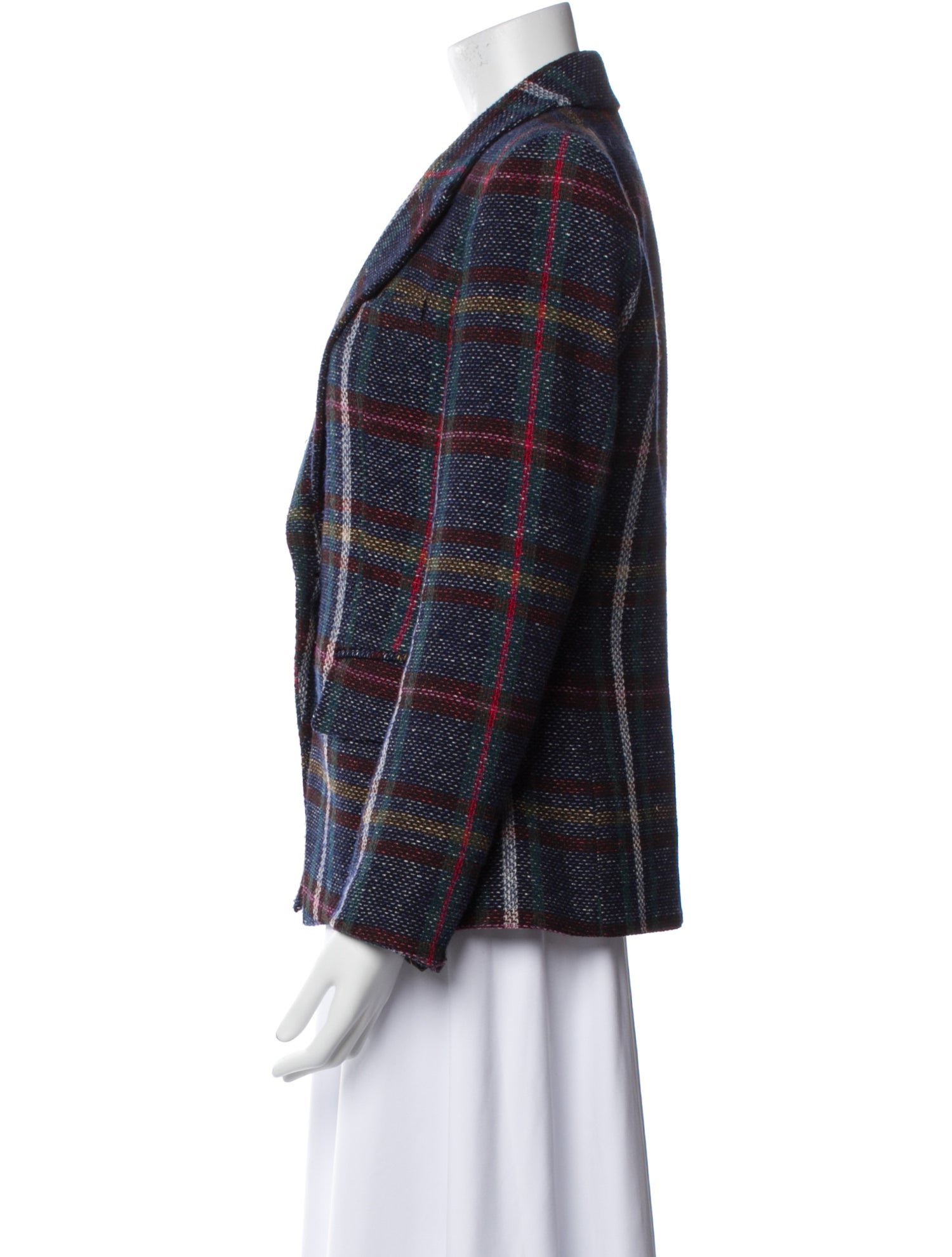 Veronica Beard Plaid Print Blazer