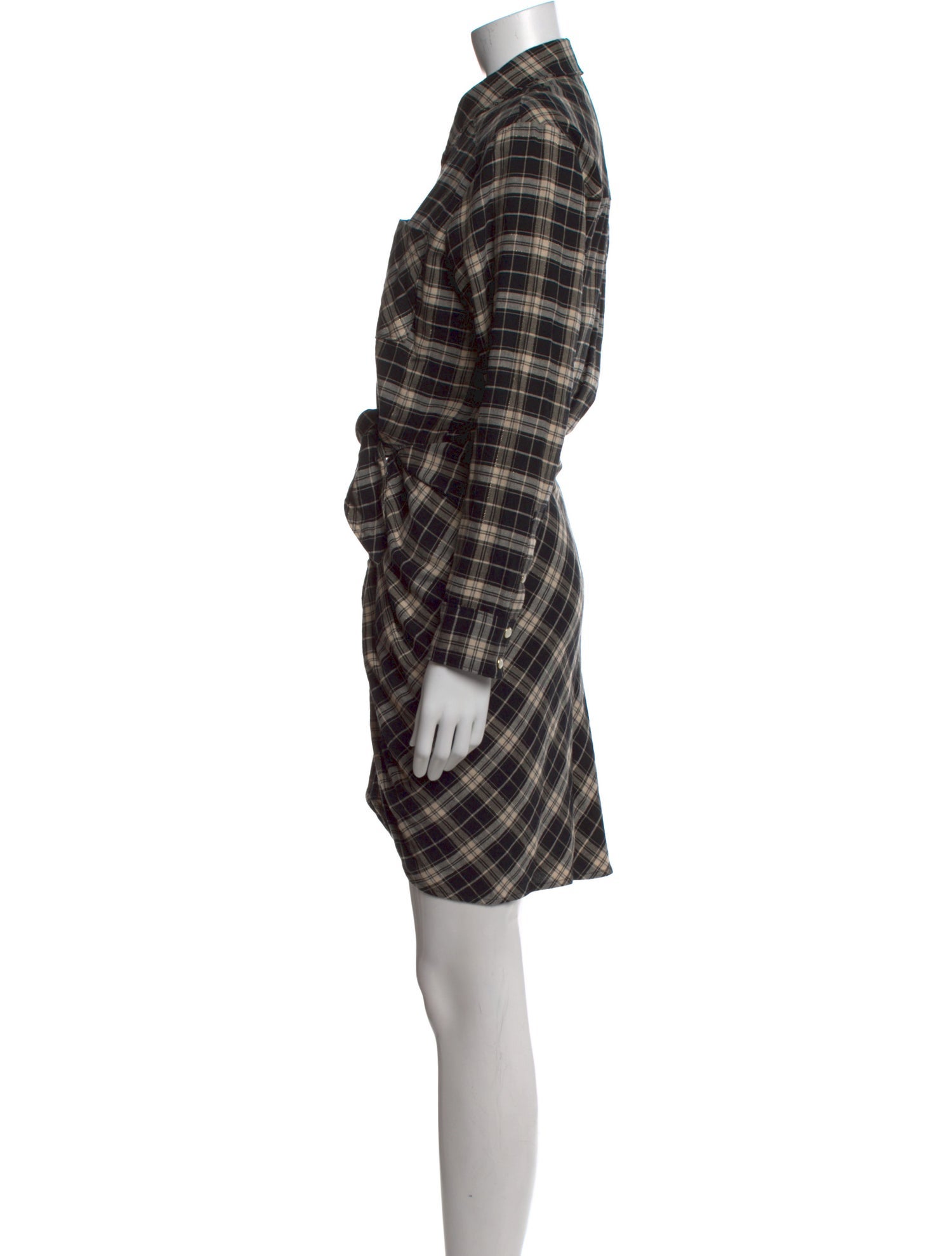 Veronica Beard Plaid Print Knee-Length Dress