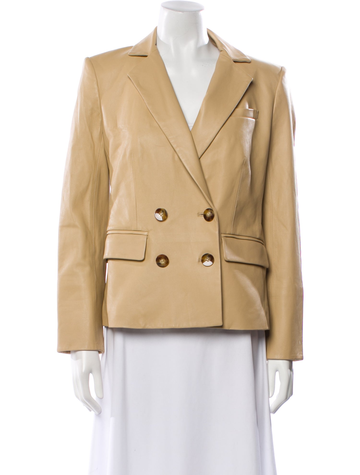 Veronica Beard Lamb Leather Blazer