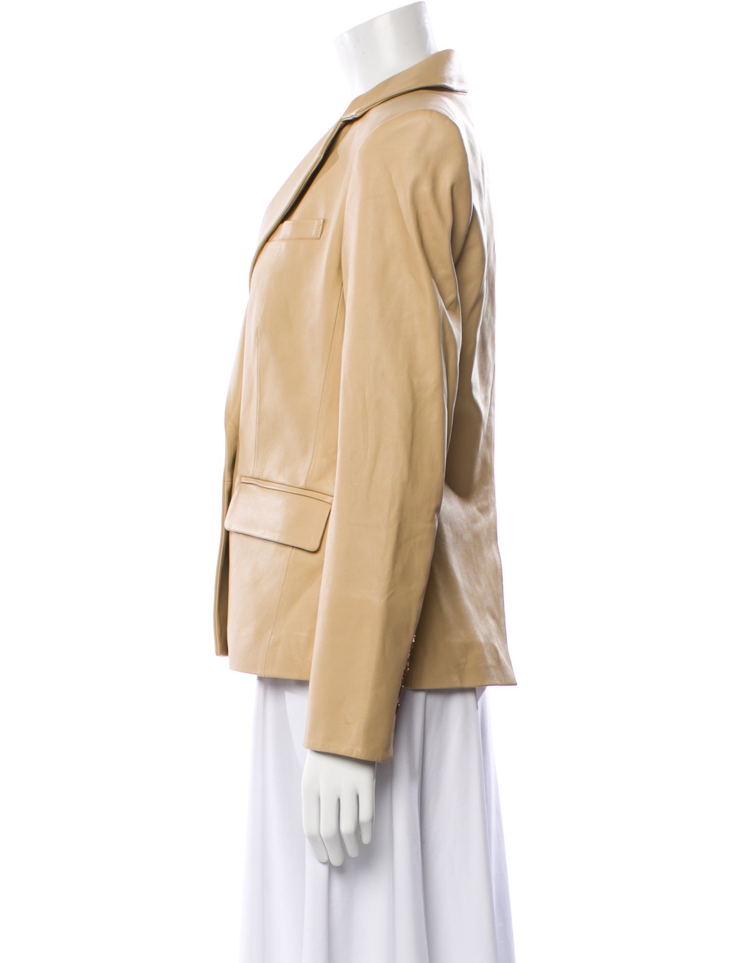 Veronica Beard Lamb Leather Blazer