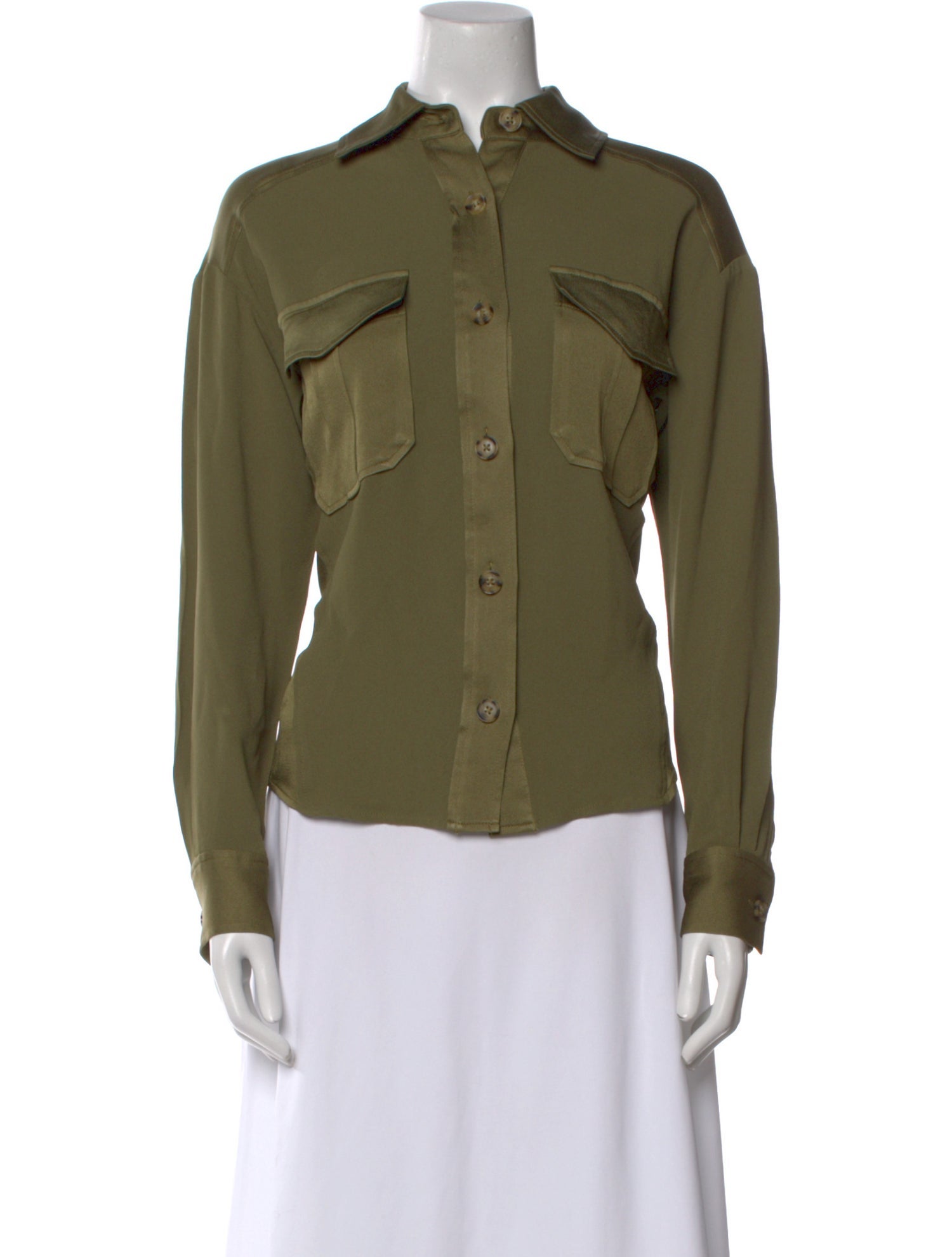 Veronica Beard Long Sleeve Button-Up Top