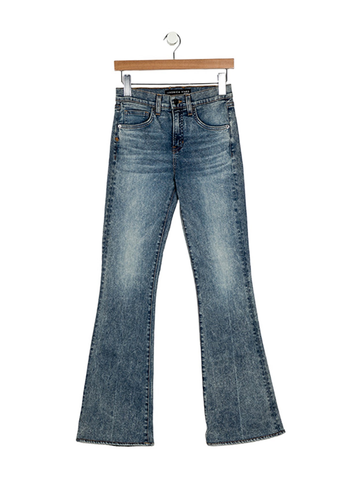 Veronica Beard Mid-Rise Wide Leg Jeans