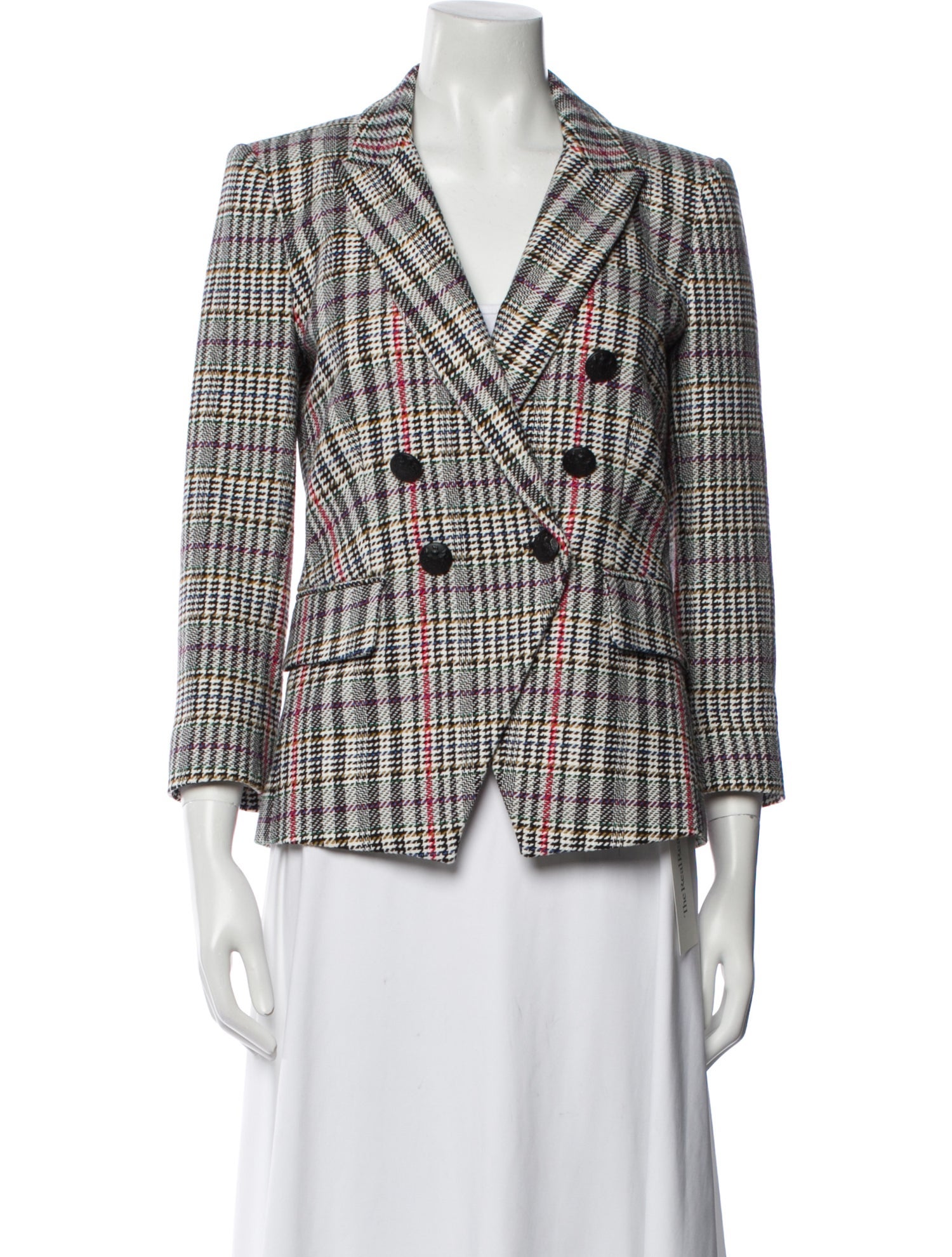 Veronica Beard Plaid Print Blazer