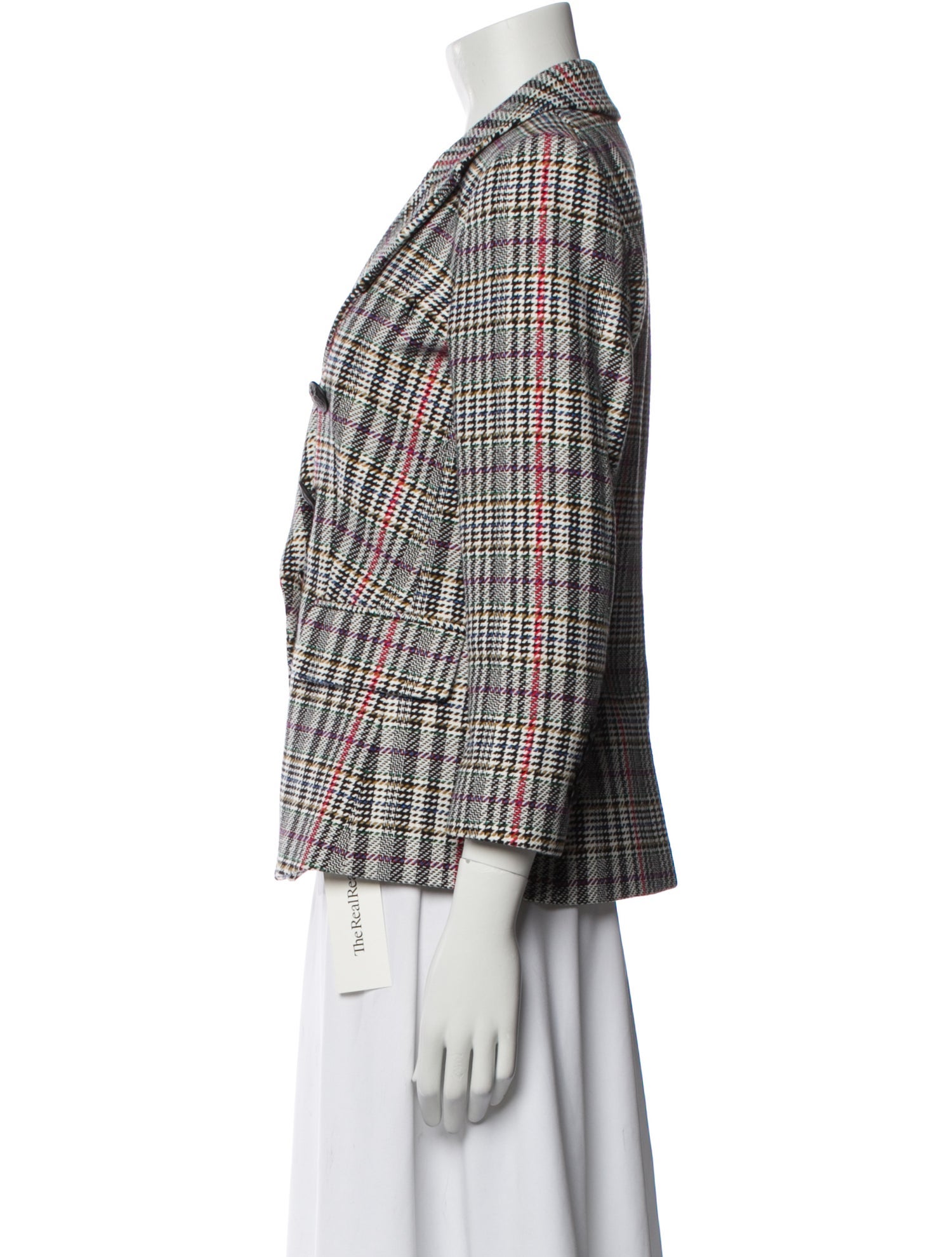 Veronica Beard Plaid Print Blazer