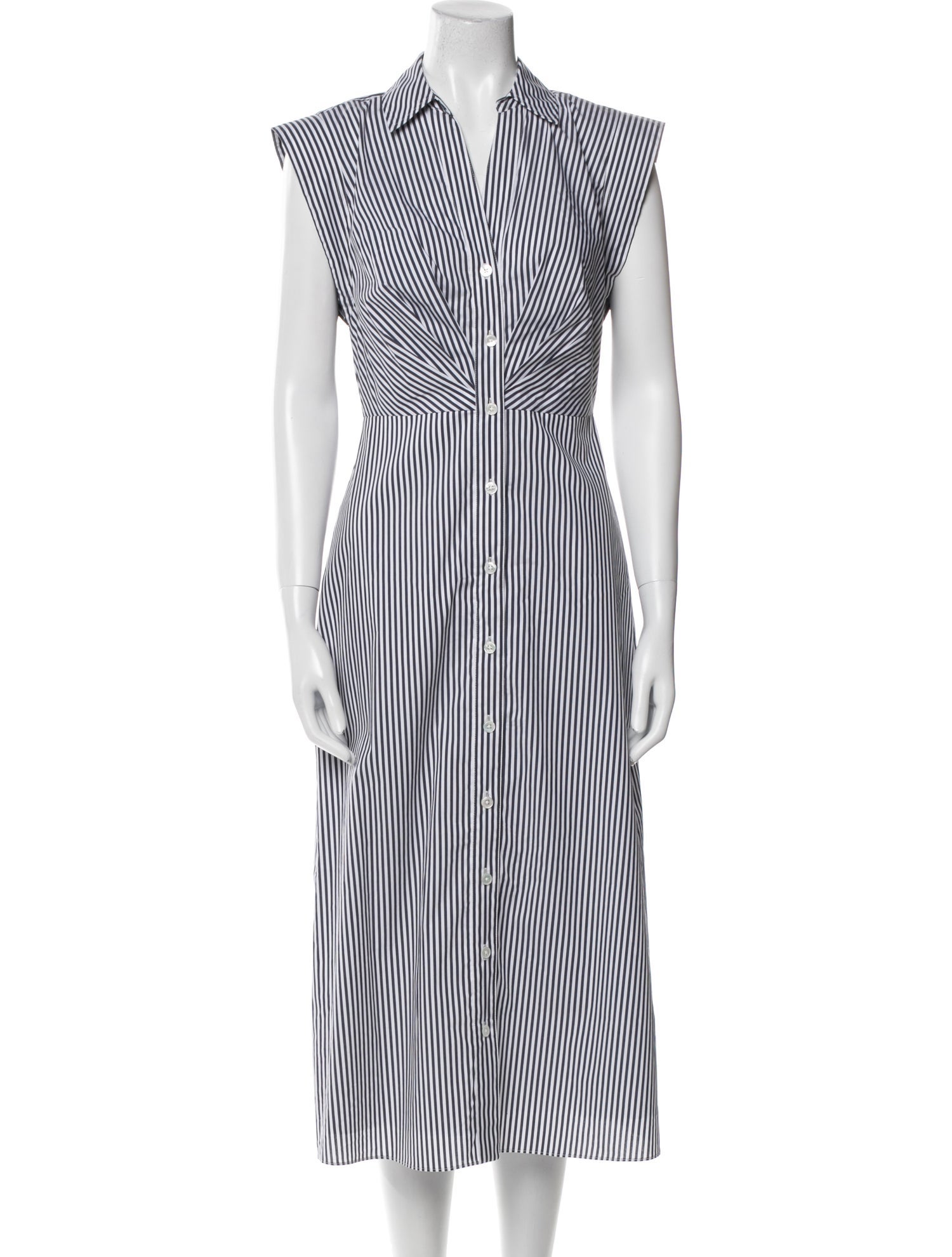 Veronica Beard Striped Midi Length Dress