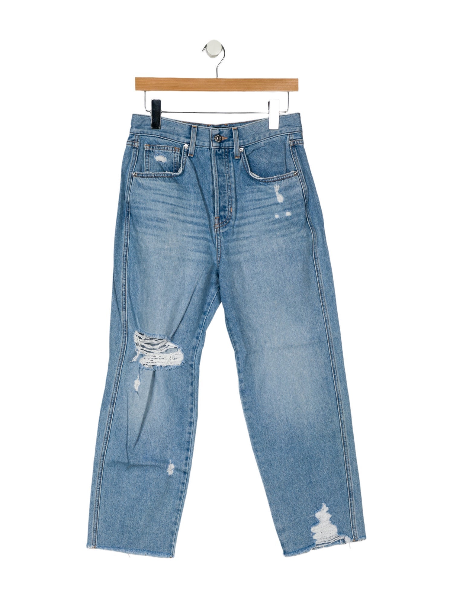 Veronica Beard High-Rise Straight Leg Jeans