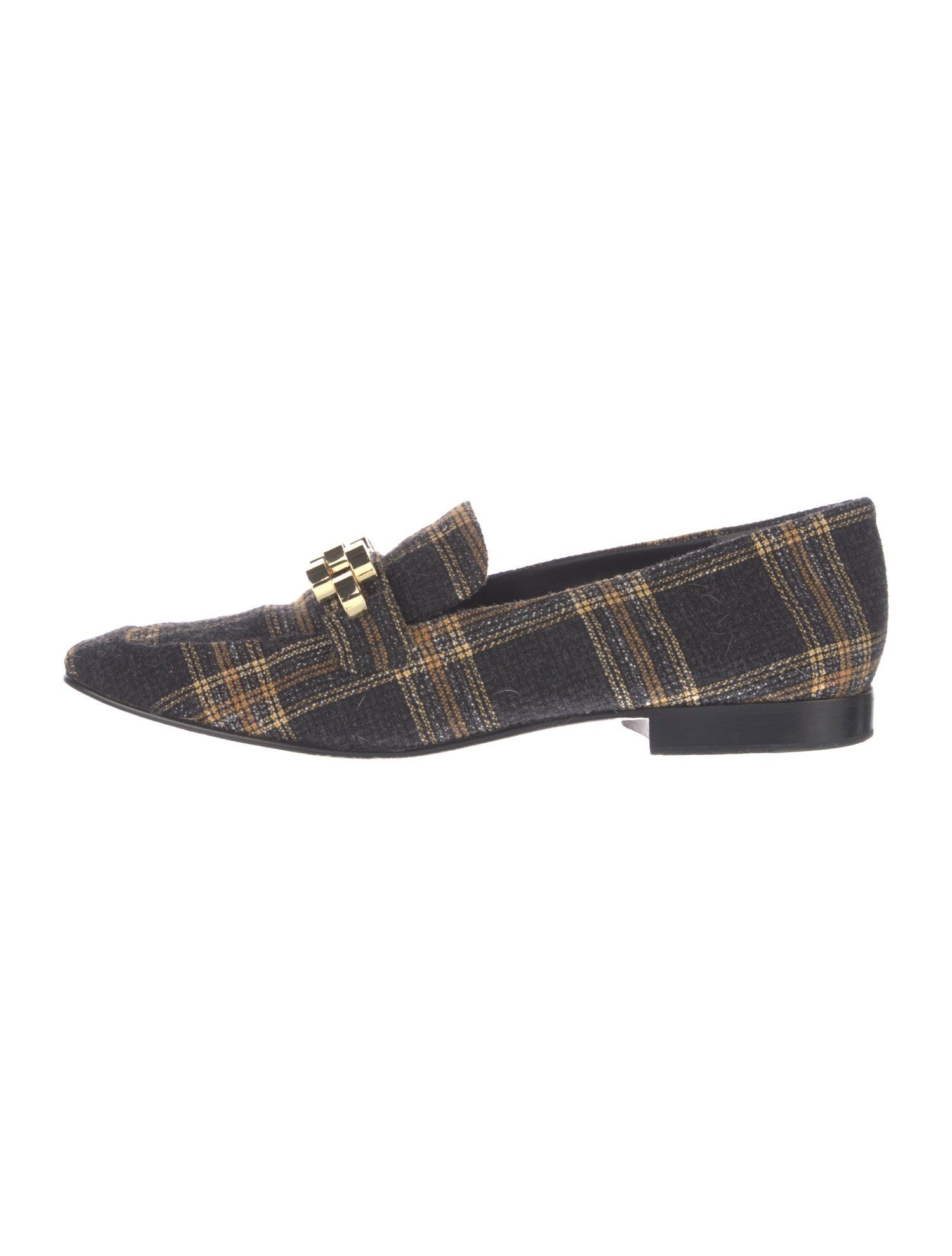 Veronica Beard Plaid Print Loafers