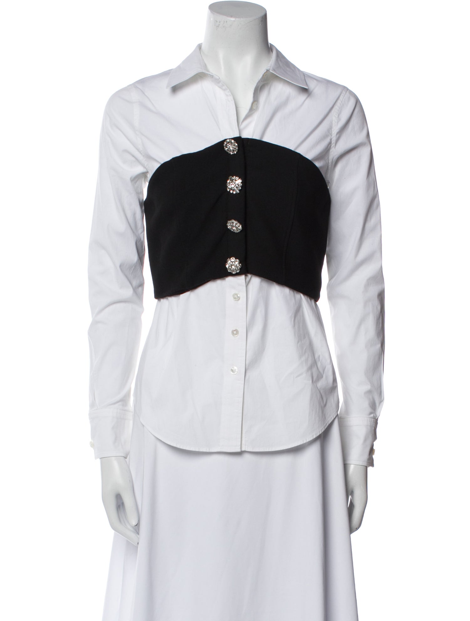 Veronica Beard Long Sleeve Button-Up Top